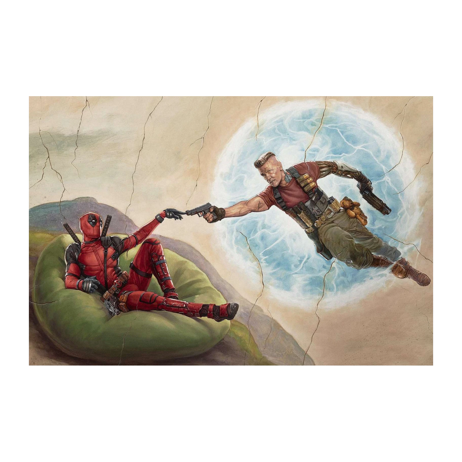 Epic Deadpool & Cable 'Creation' Wall Art