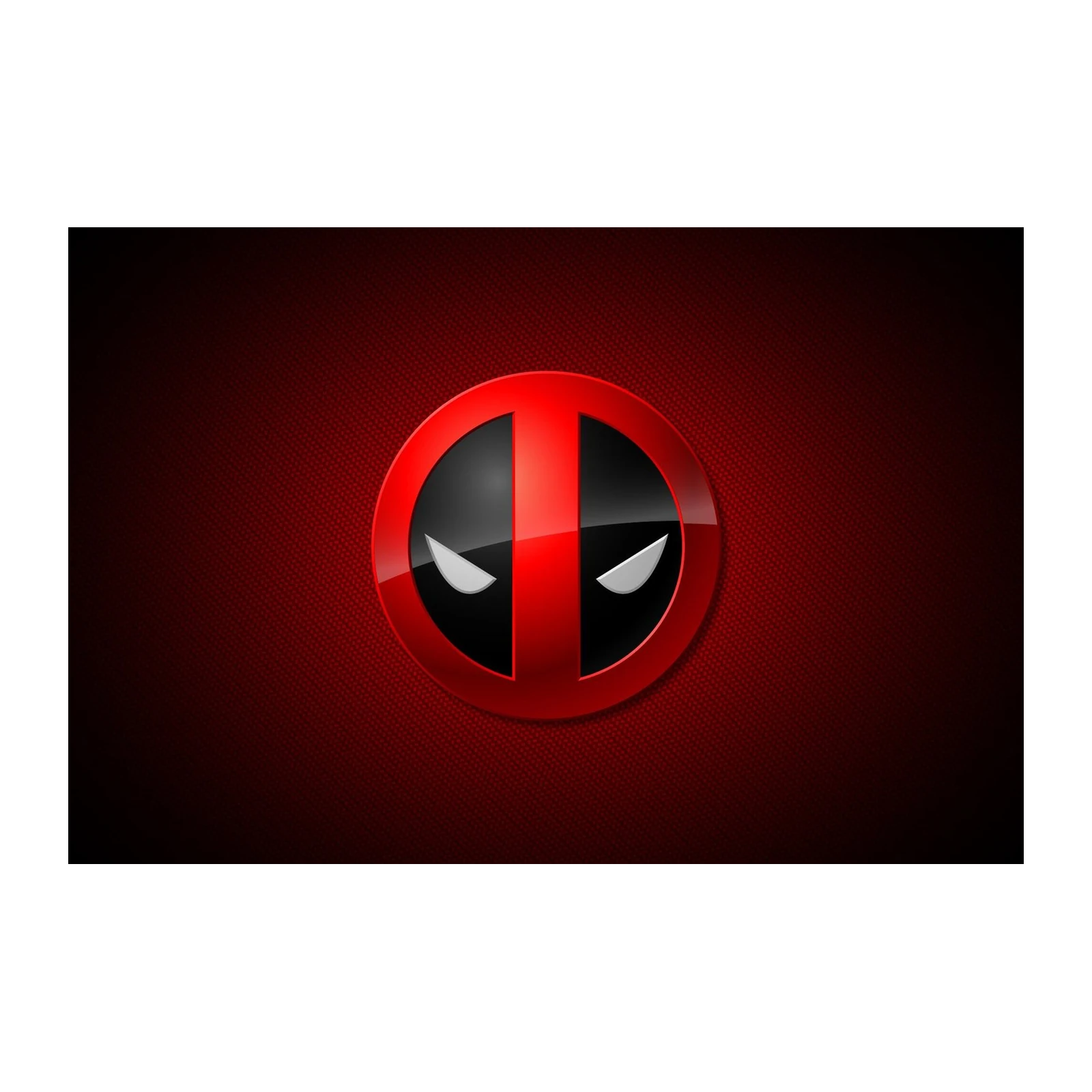 Deadpool Logo Red Carbon Fiber Wall Art