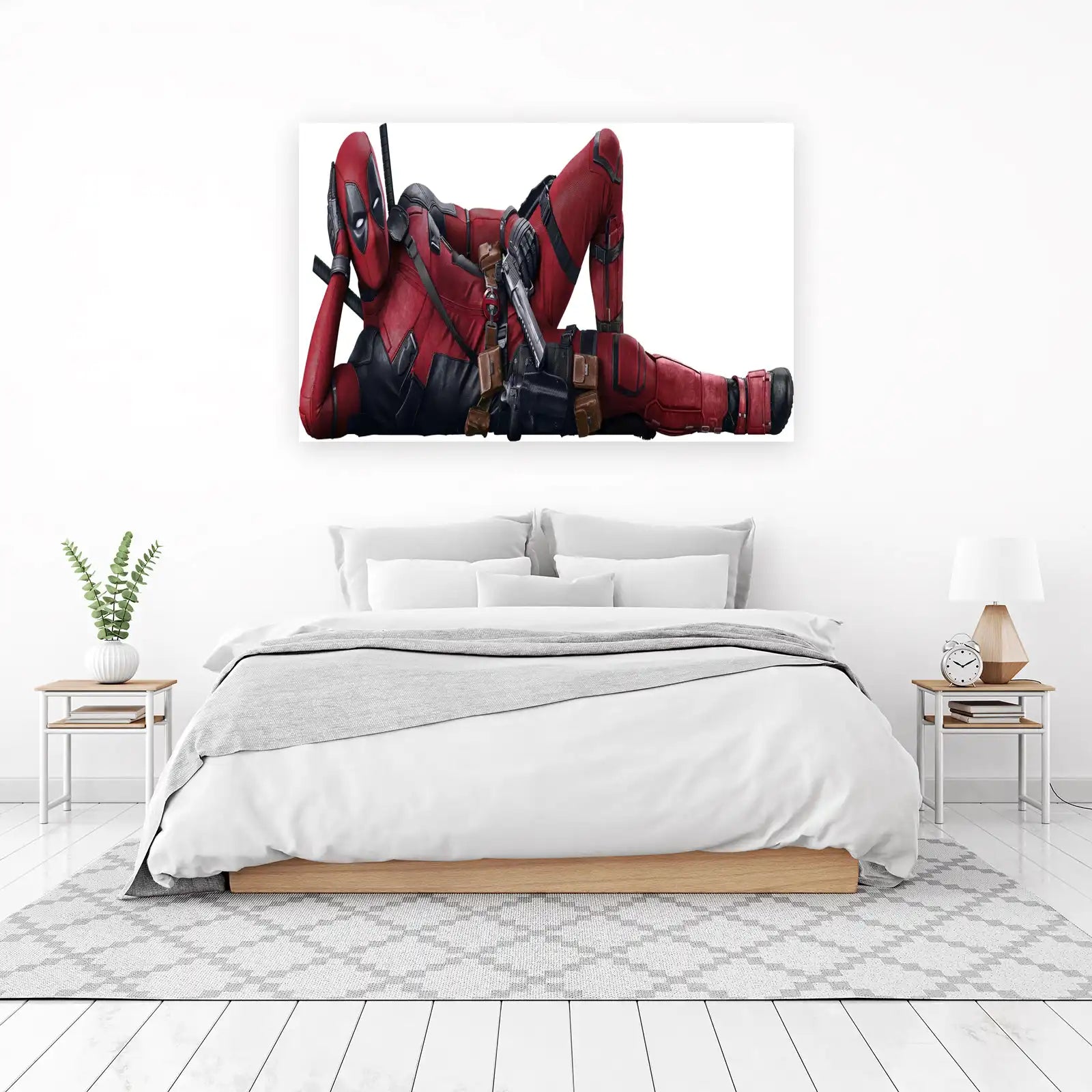 Cool Deadpool Relaxing Pose Wall Art