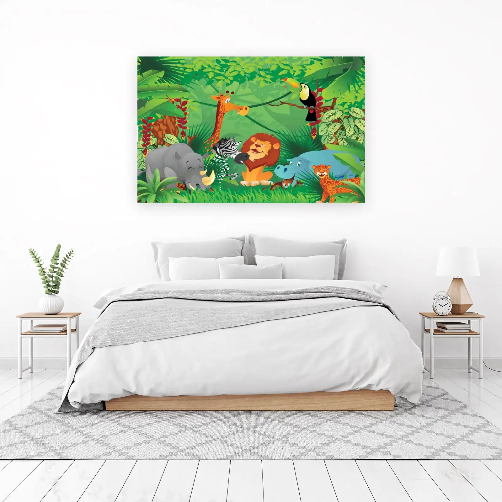 Jungle Safari Animals Vibrant Wall Art