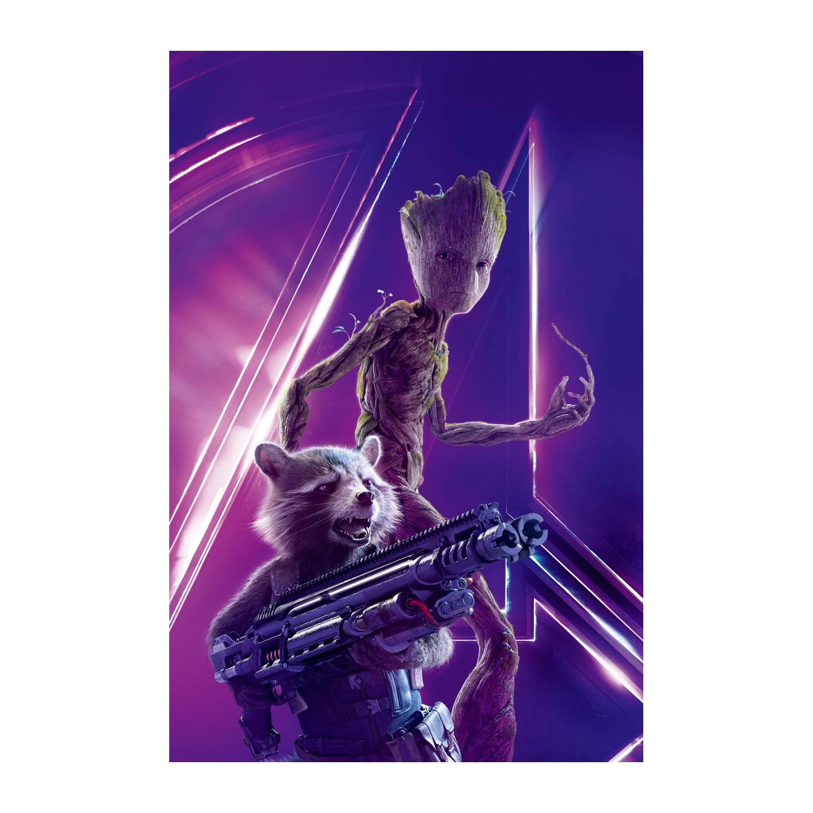 Groot & Rocket Cosmic Duo Wall Art