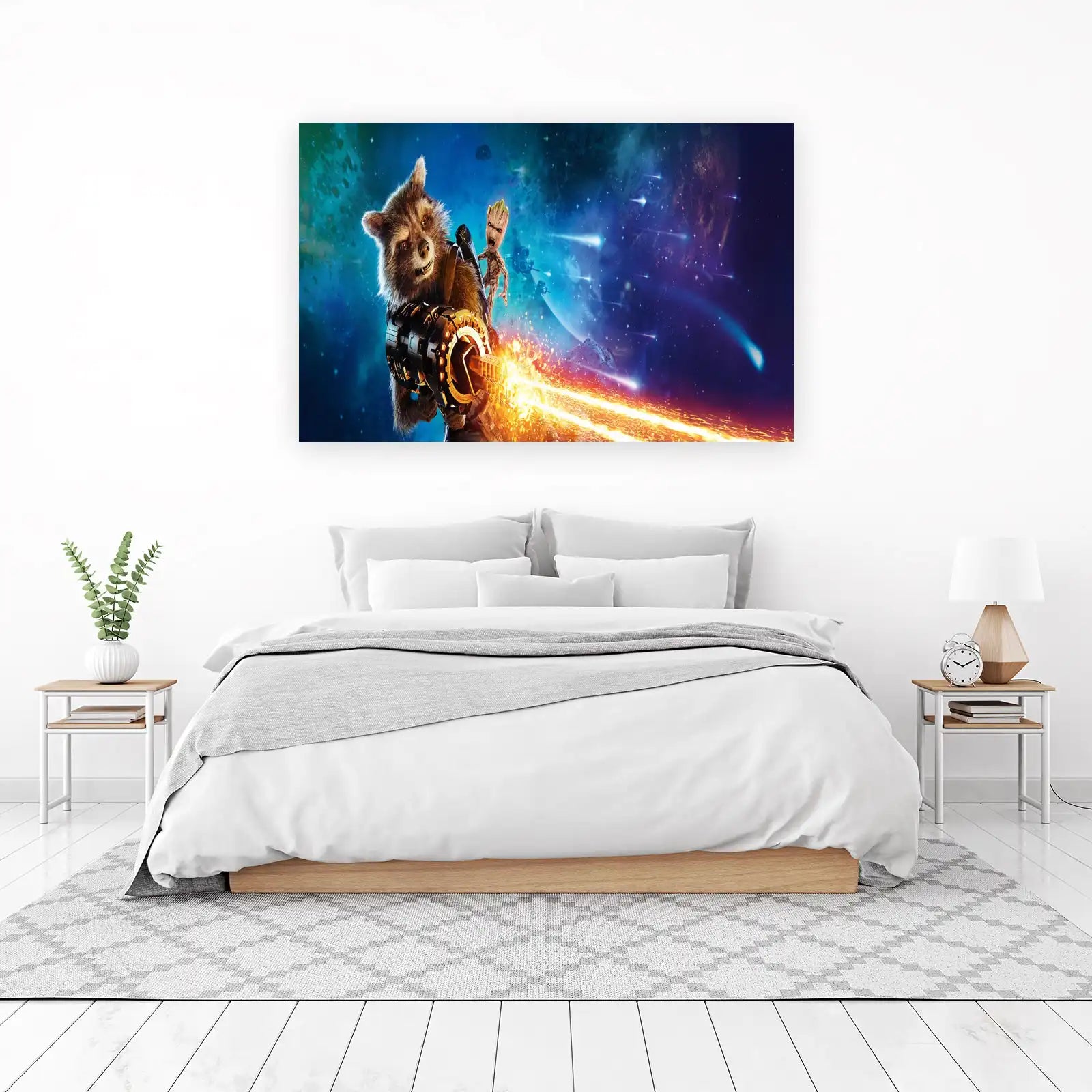 Guardians Rocket & Groot Space Action Wall Art