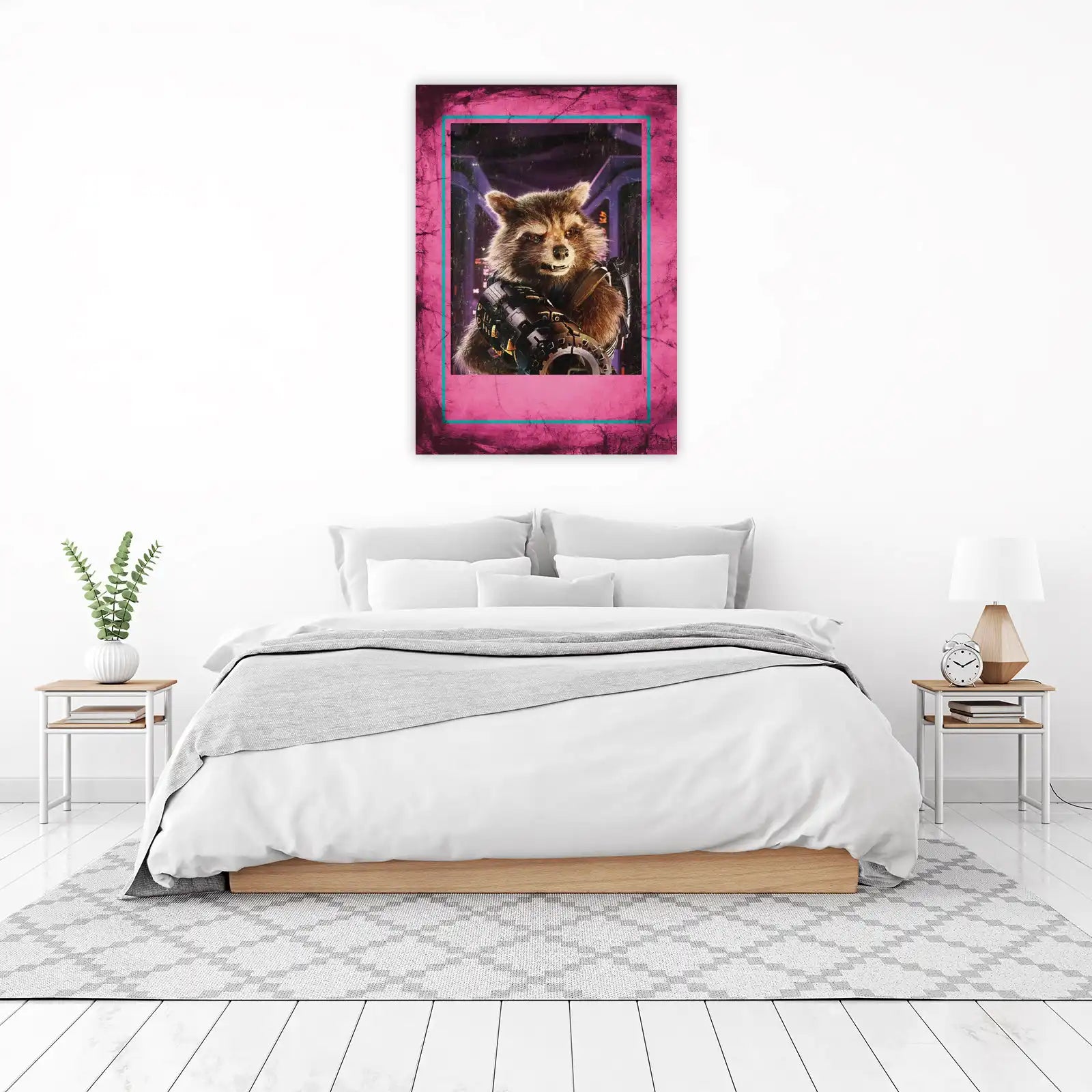 Rocket Raccoon Sci-Fi Warrior Wall Art