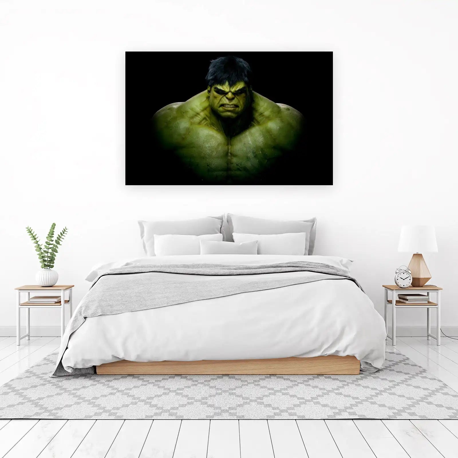 Furious Hulk Rage 3D Render Wall Art