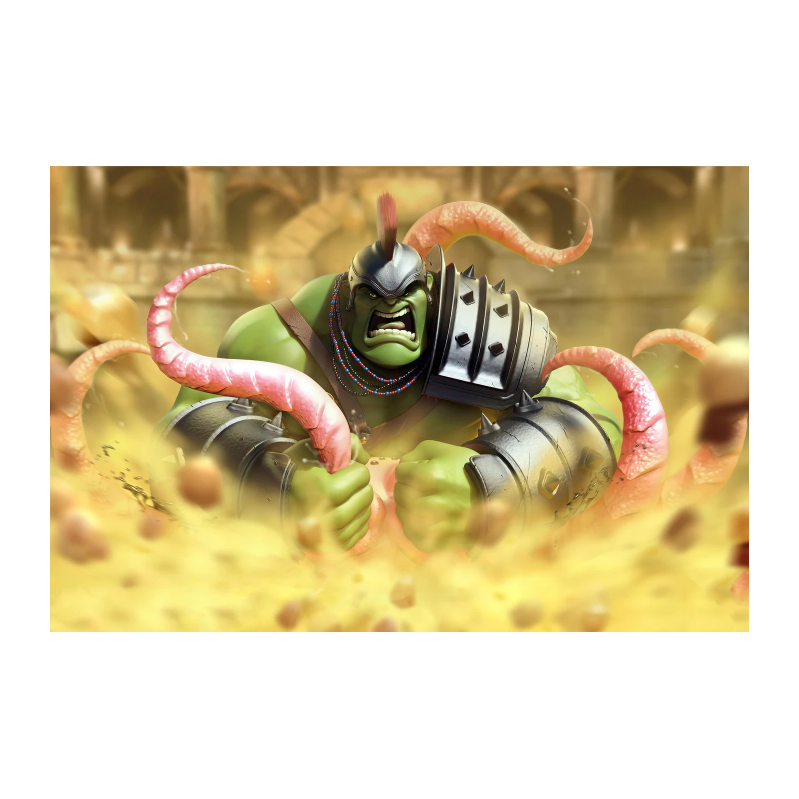 Raging Hulk Gladiator Wall Art