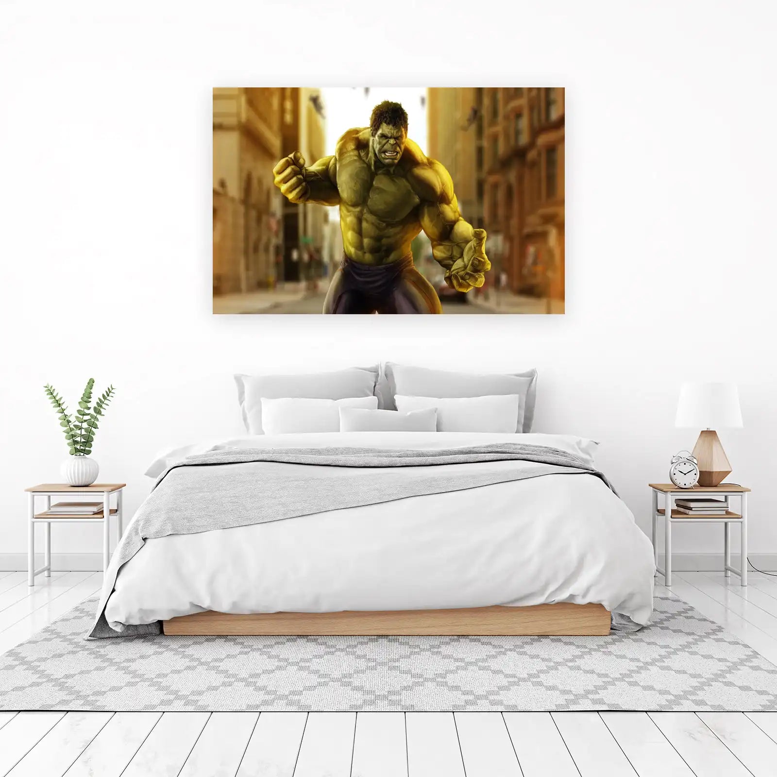 Hulk Smash Cityscape Wall Art