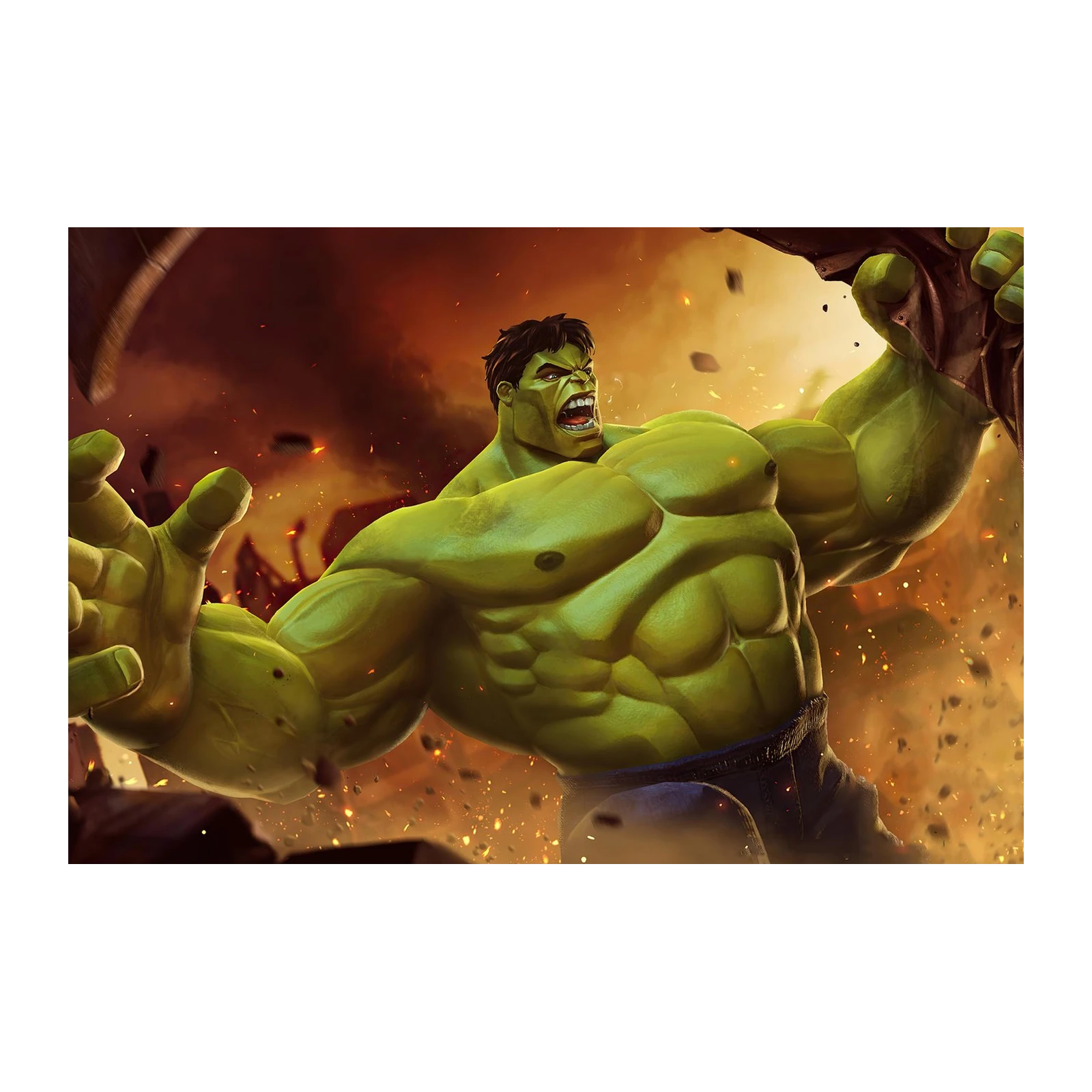 Incredible Hulk Rage Smash Wall Art