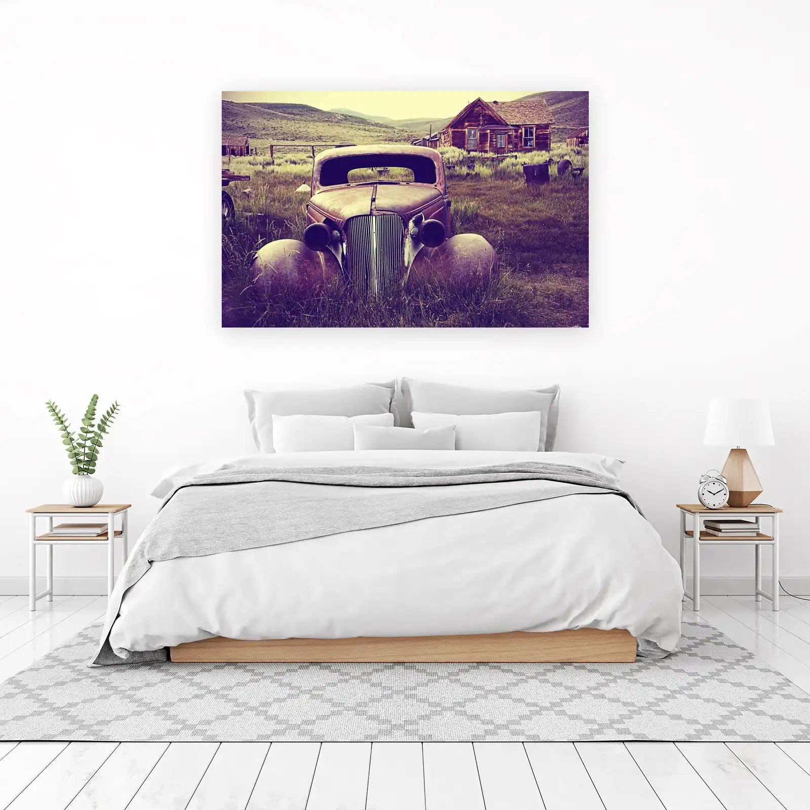 Vintage Rusty Truck Countryside Wall Art