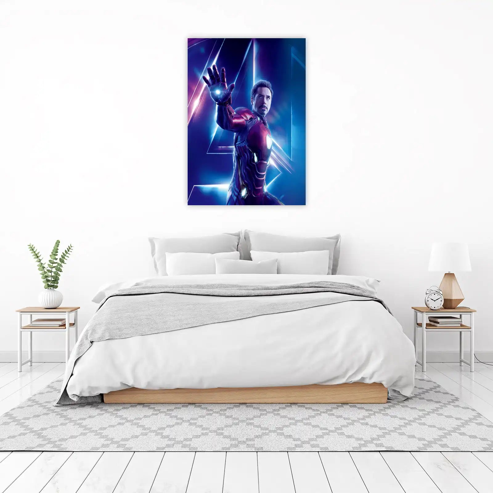 Iconic Iron Man Superhero Action Wall Art