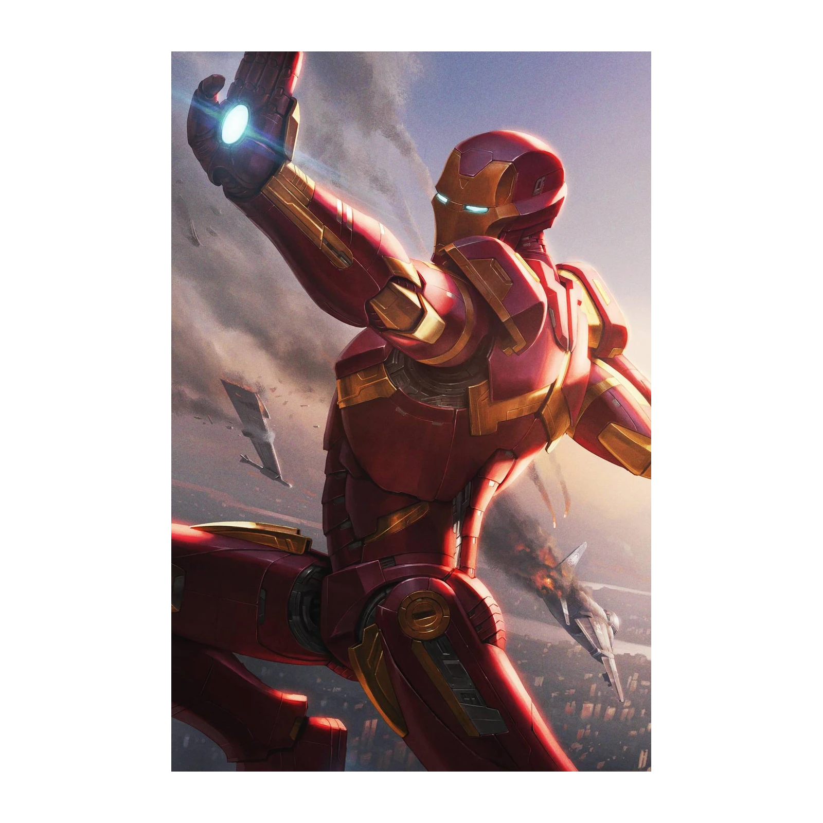 Epic Iron Man Action Red & Gold Wall Art
