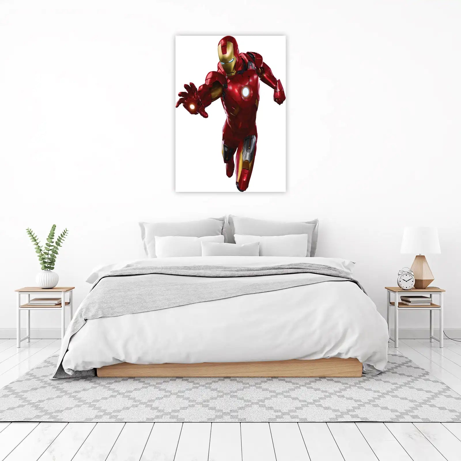 Dynamic Iron Man Action Pose Wall Art