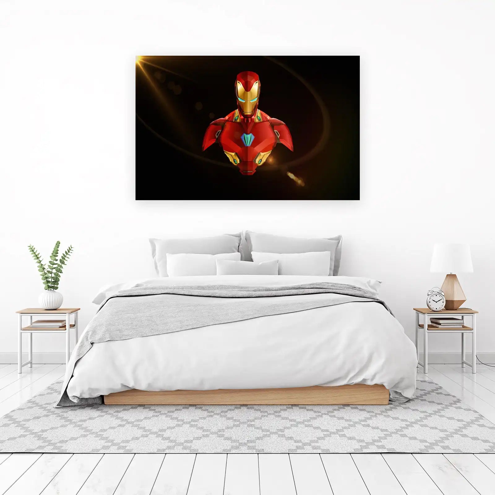 Heroic Iron Man Bust Red & Gold Wall Art