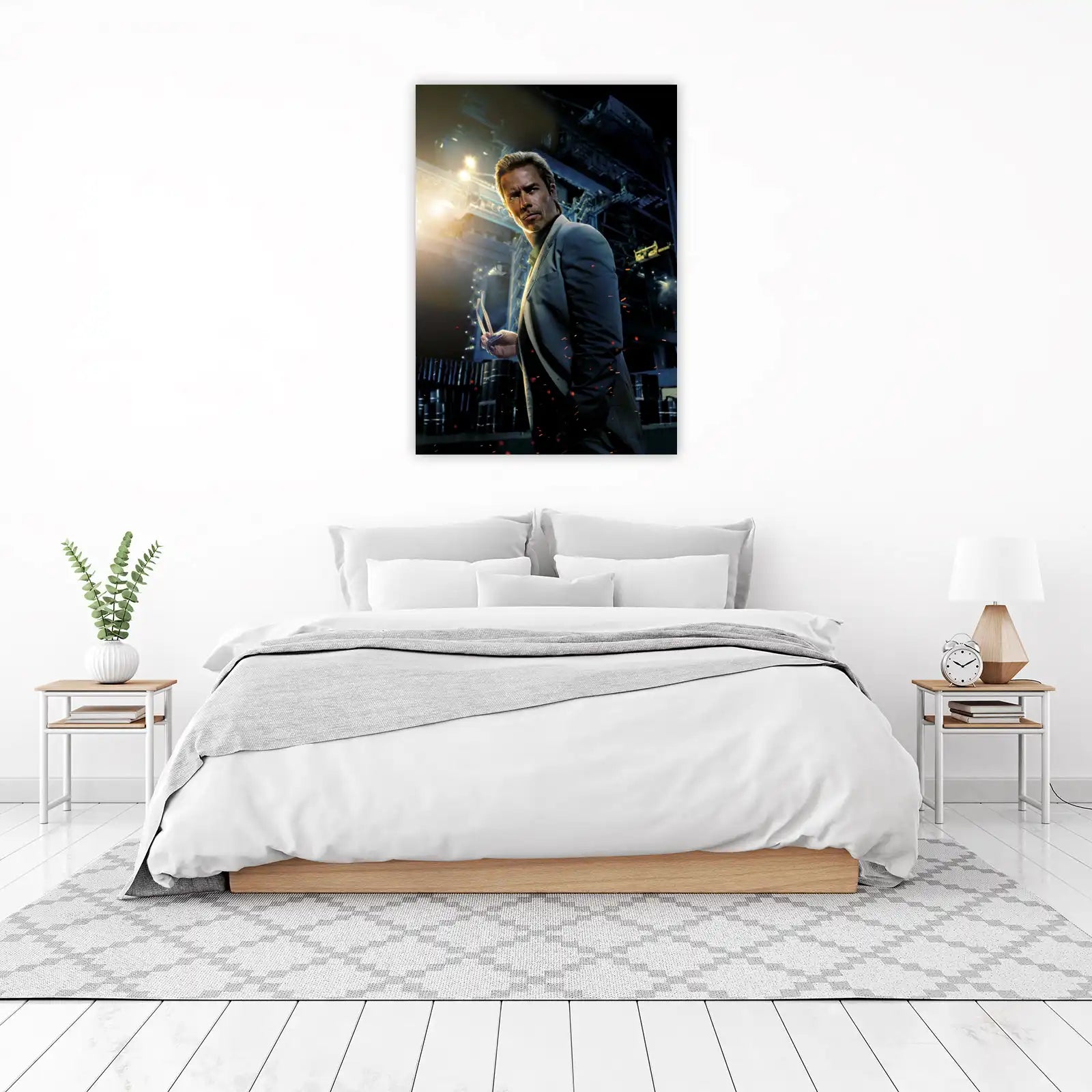 Intense Businessman Sci-Fi Portrait Wall Art