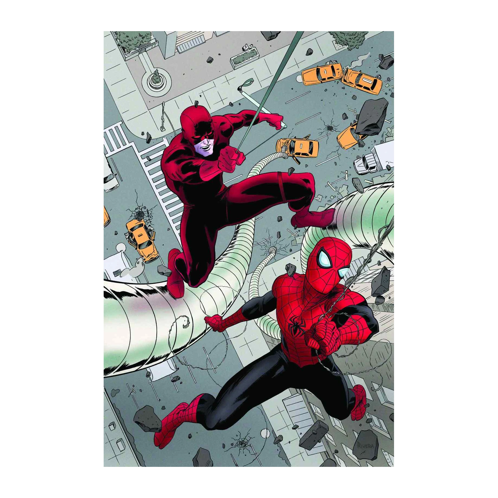 Spider-Man vs Daredevil Battle Wall Art