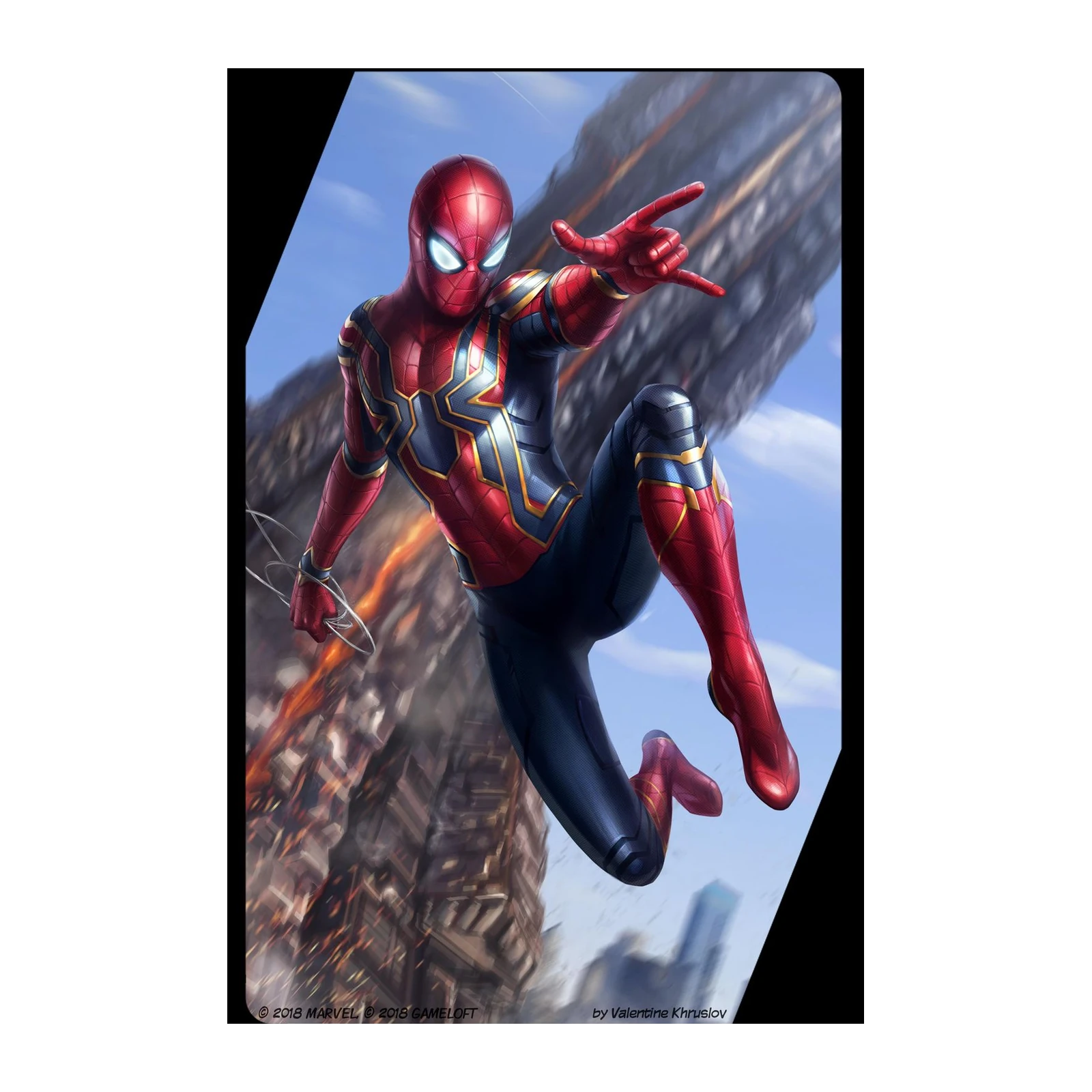 Dynamic Iron Spider Man Superhero Wall Art