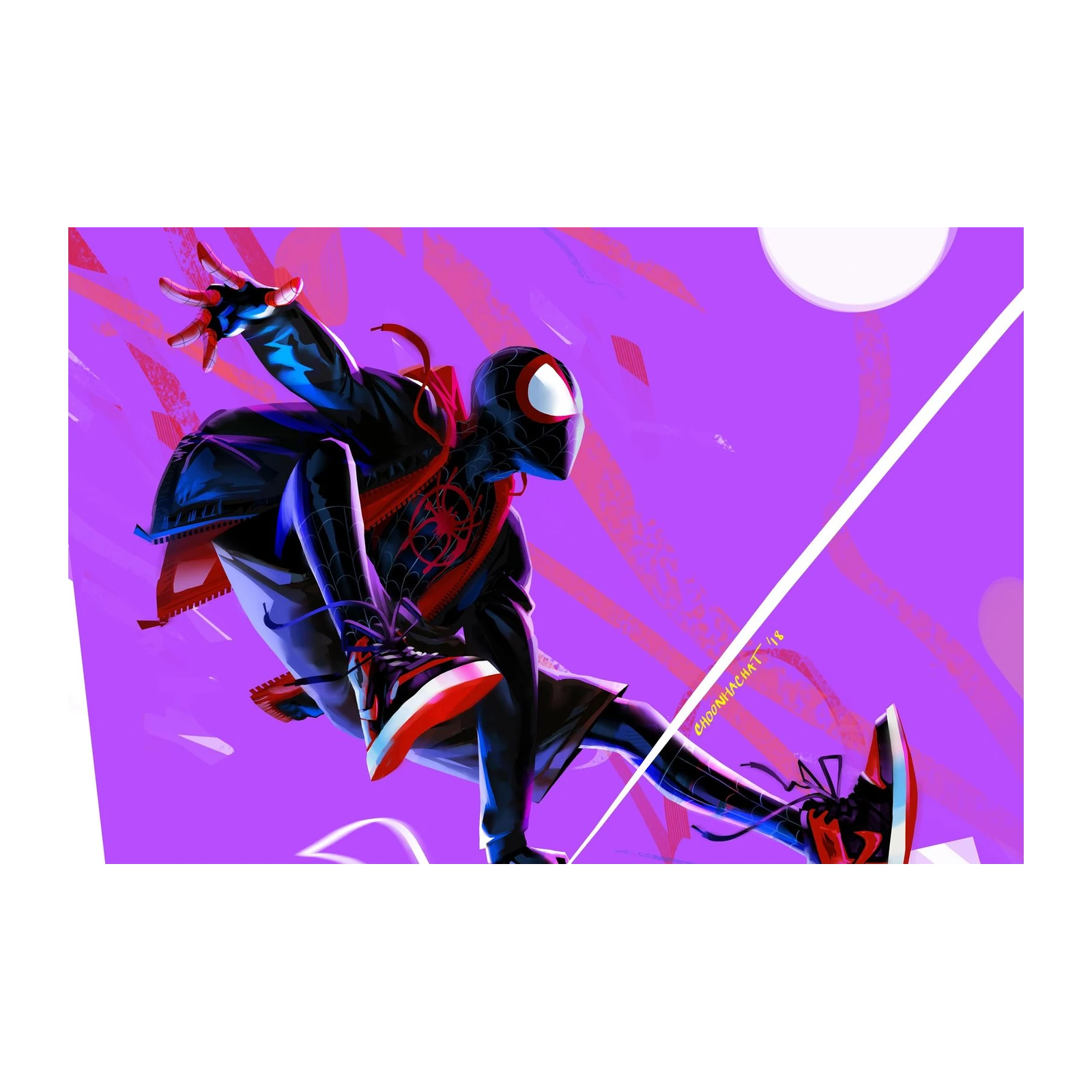 Miles Morales Action Pose Wall Art
