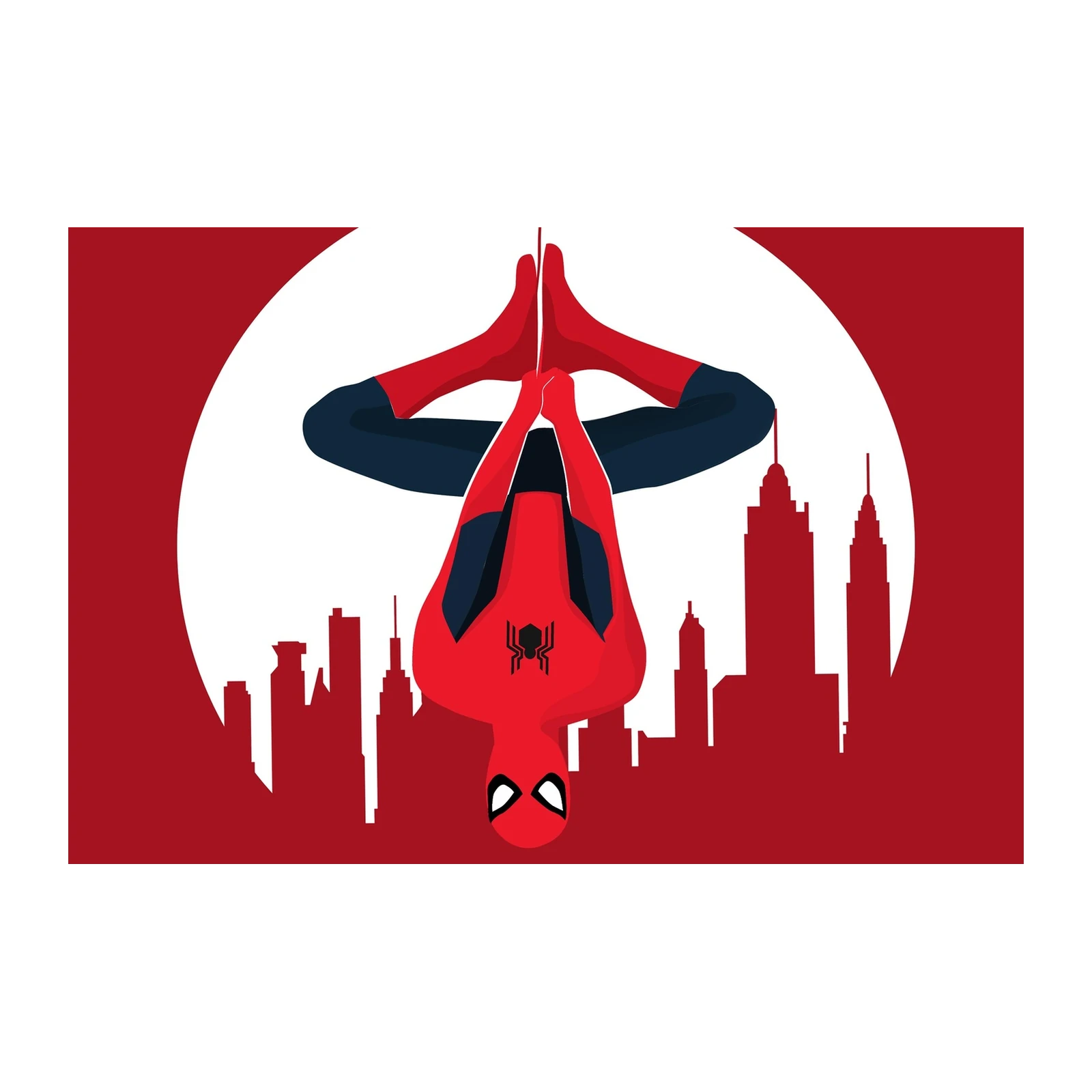 Spiderman Swinging NYC Wall Art
