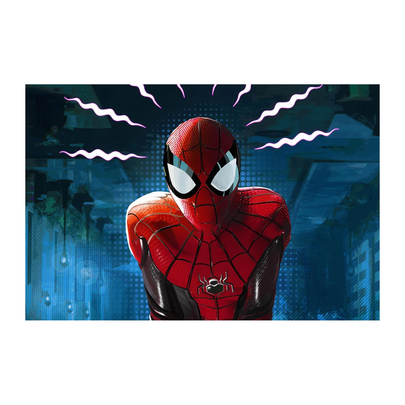 Dynamic Spider-Man Cityscape Wall Art