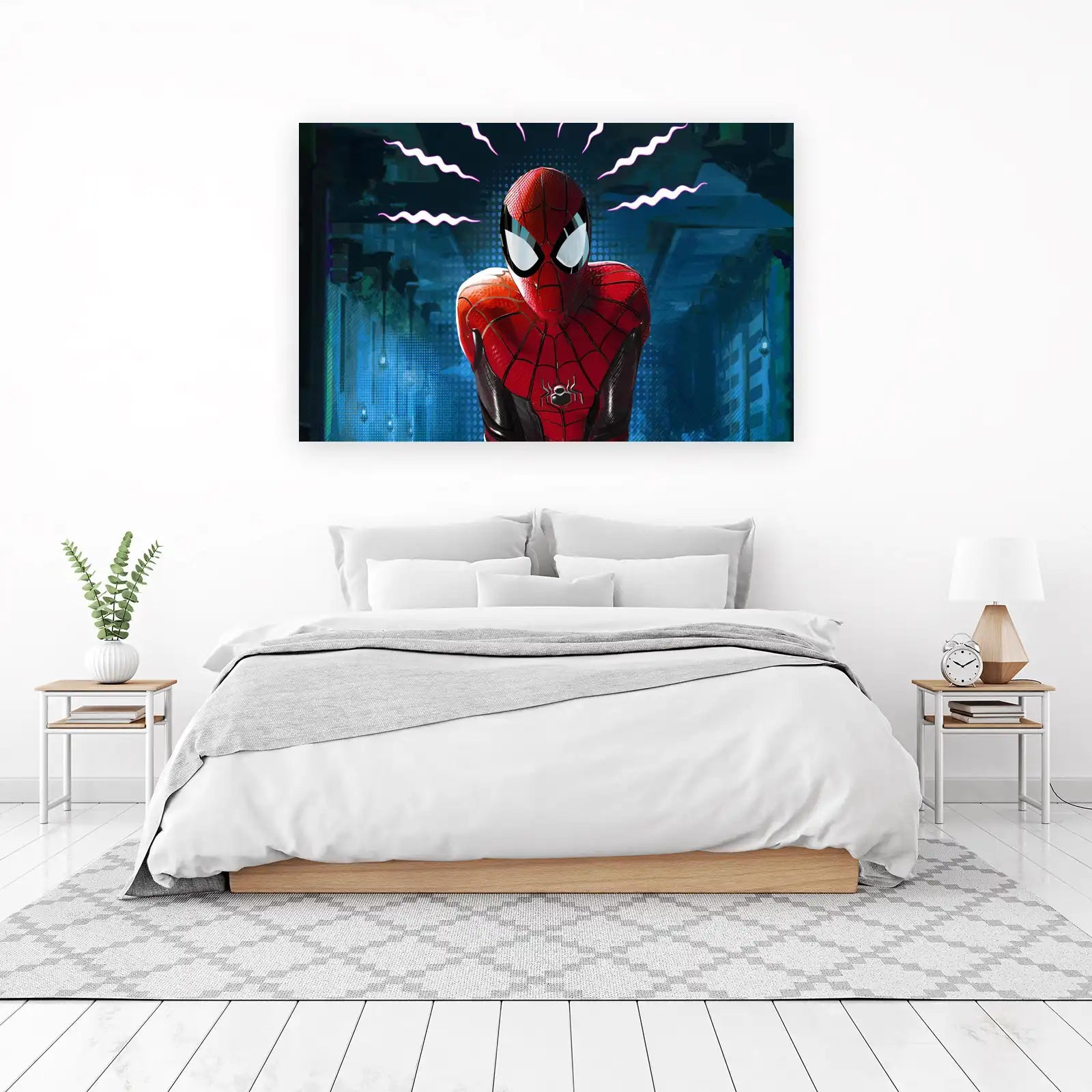Dynamic Spider-Man Cityscape Wall Art