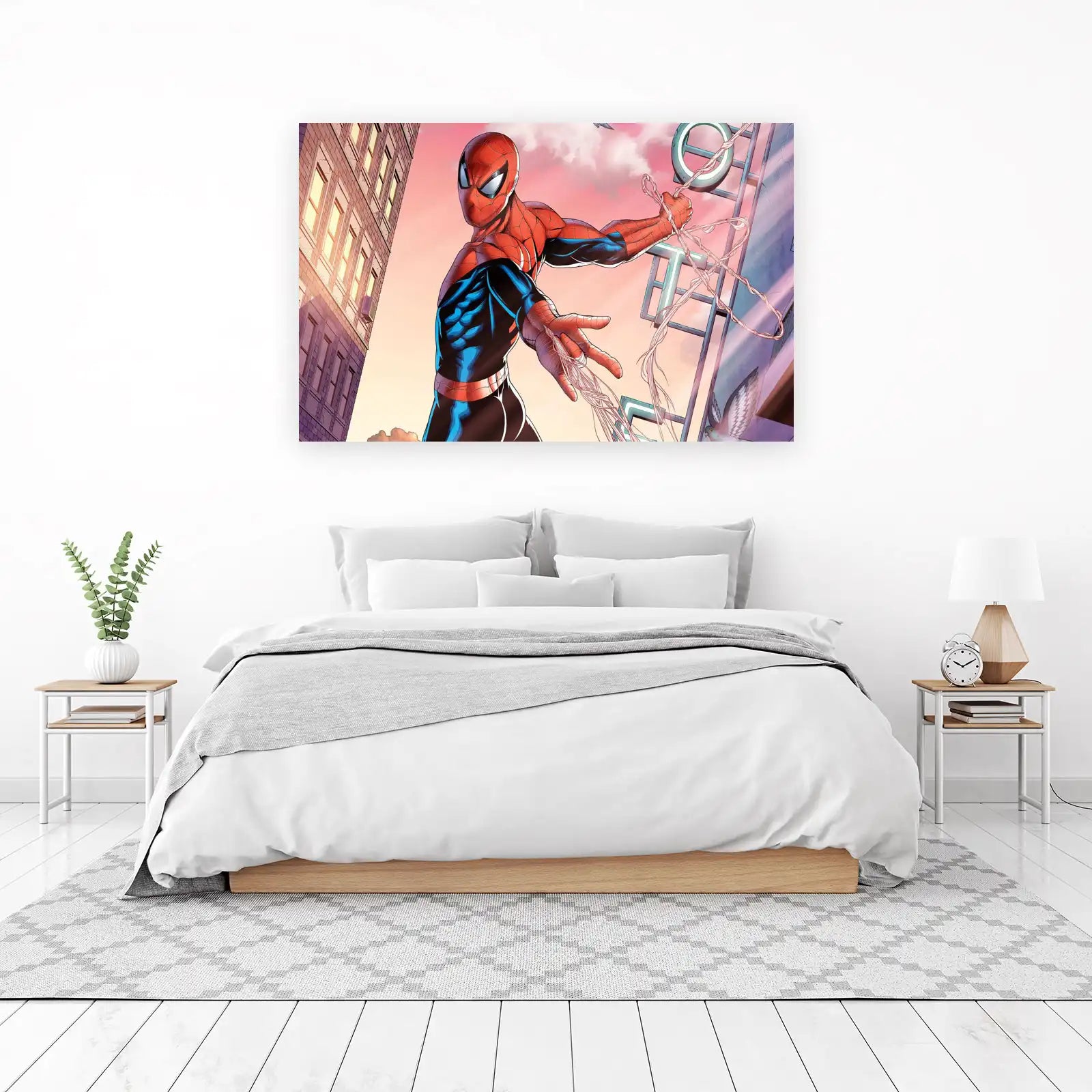 Spider-Man Swinging into Action Wall Art