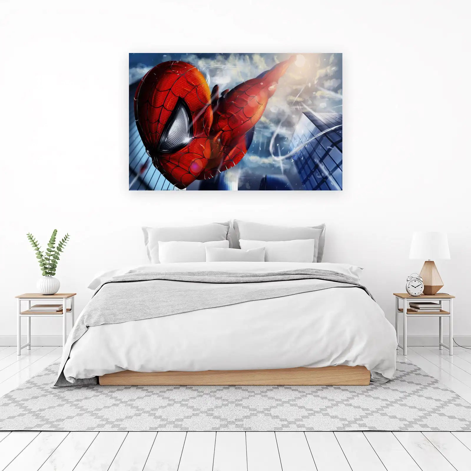 Dynamic Spider-Man Cityscape Wall Art
