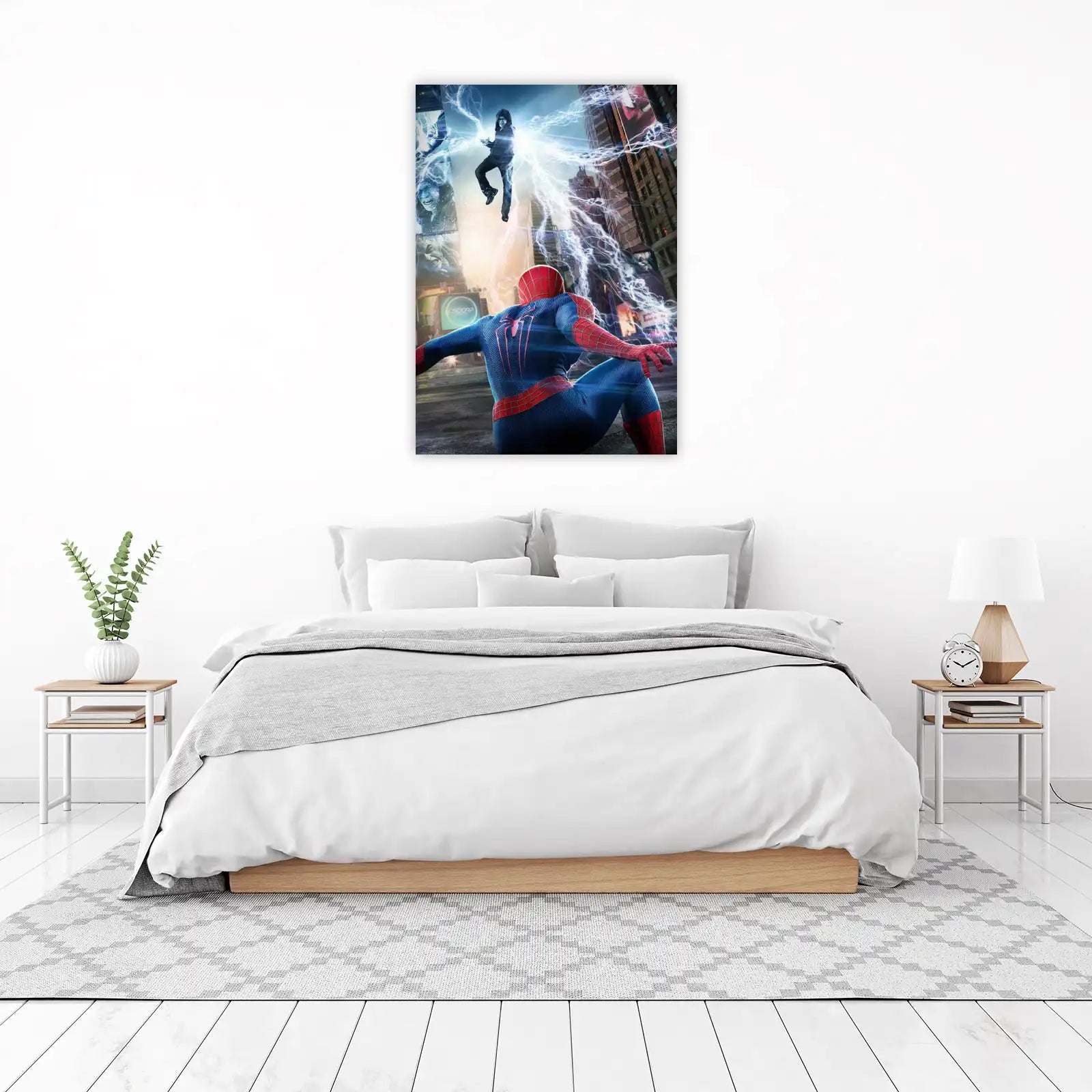 Spiderman vs Electro Epic Battle Wall Art