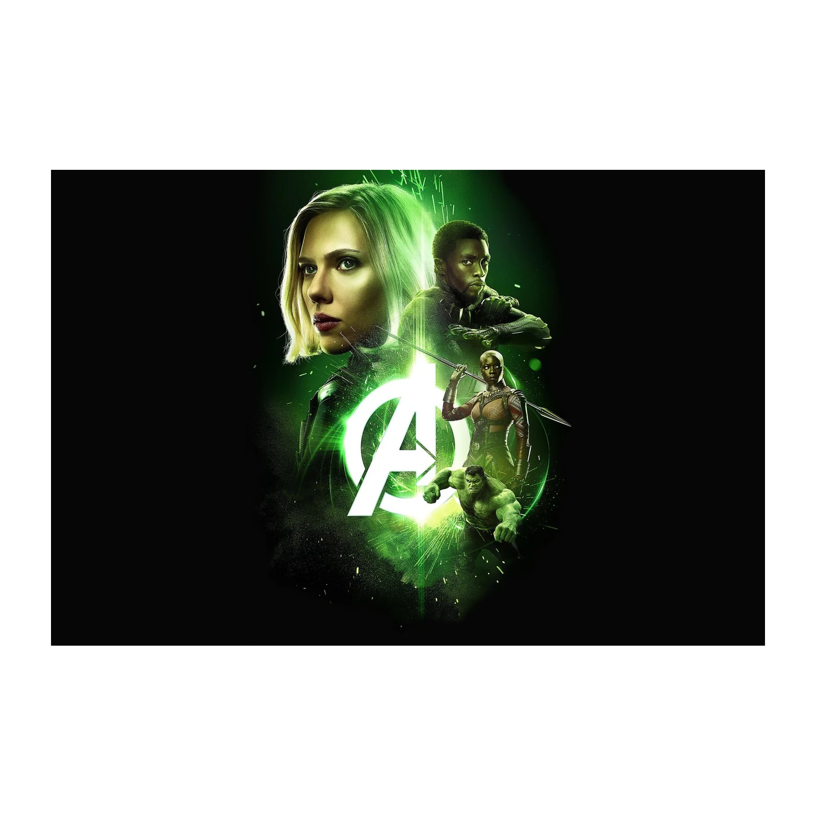 Avengers Assemble Neon Green Wall Art