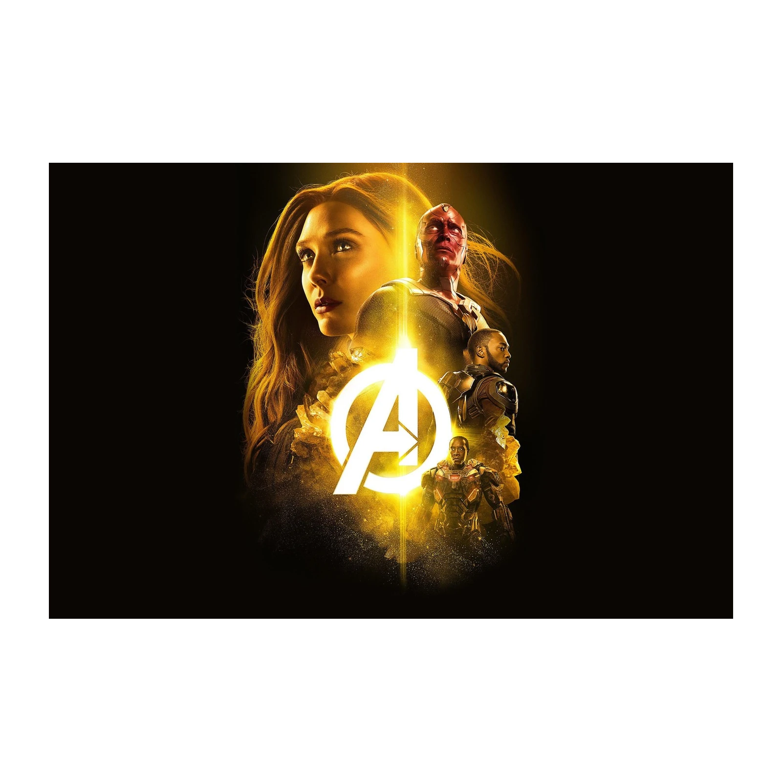 Avengers Scarlet Witch & Vision Gold Wall Art