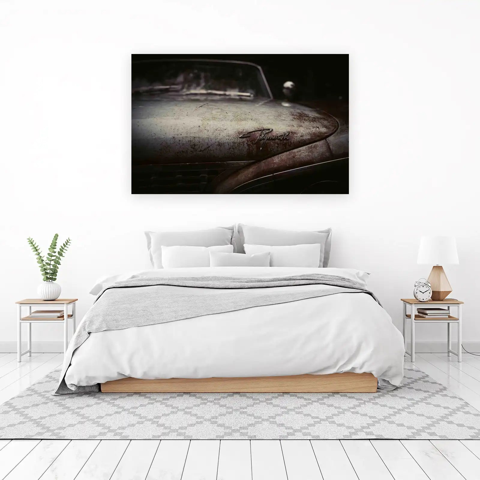 Vintage Plymouth Hood Emblem Wall Art
