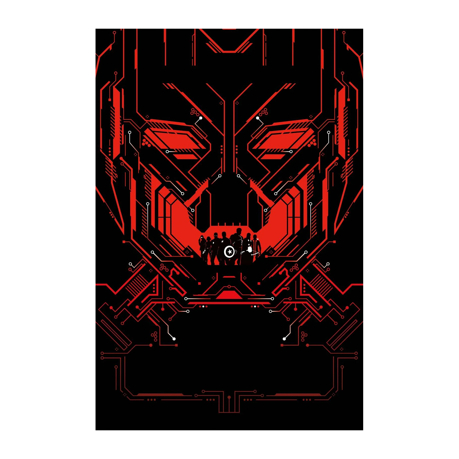 Avengers Cyberpunk Circuit Board Wall Art
