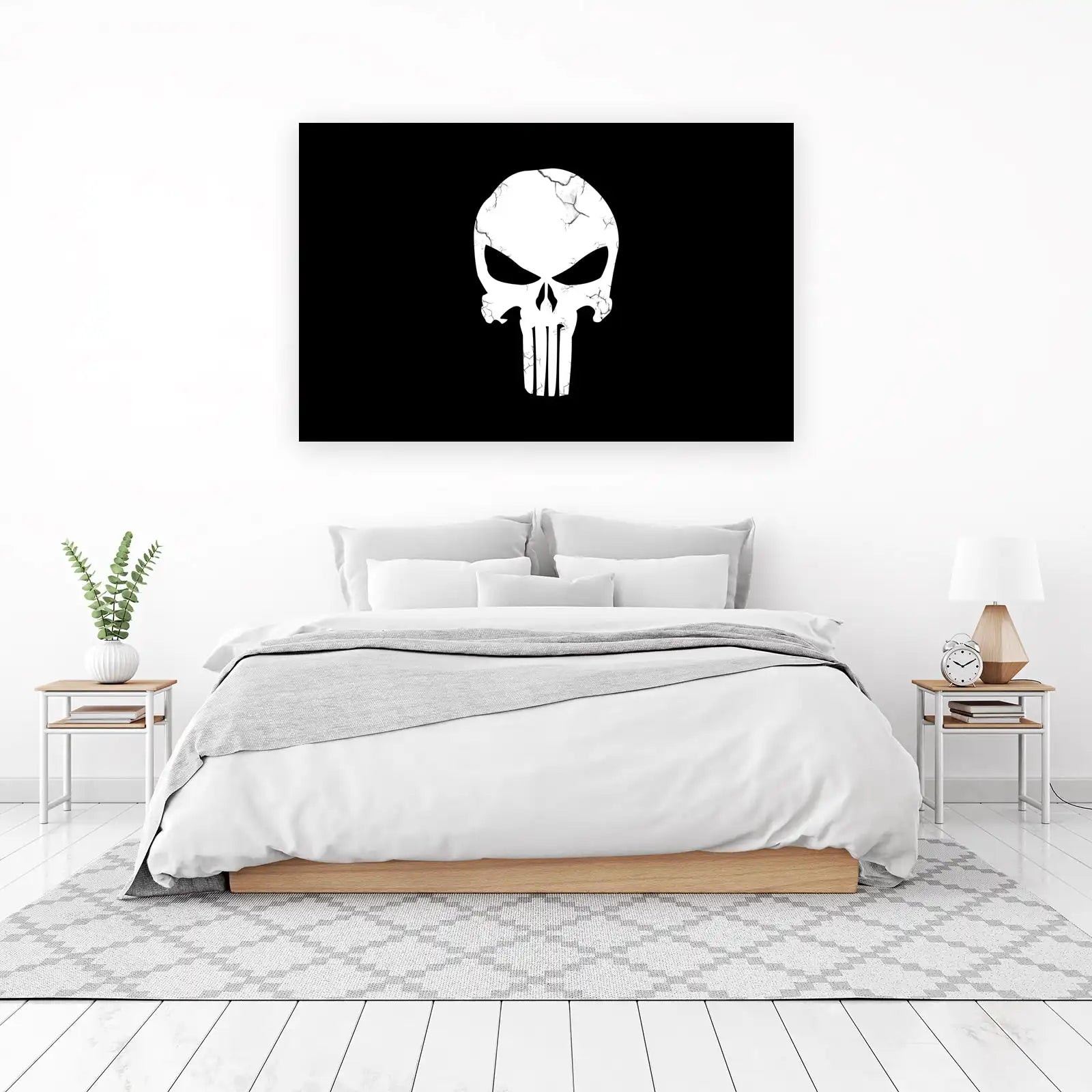 Cracked Skull Gothic Art Wall Art