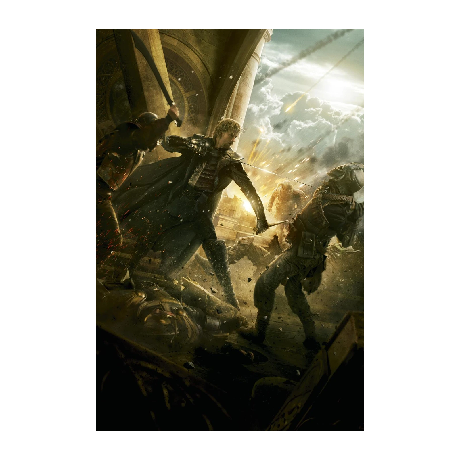 Epic Fantasy Battle Scene Wall Art