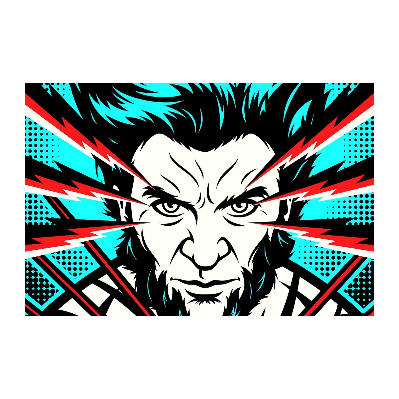 Wolverine Fierce Gaze Comic Wall Art