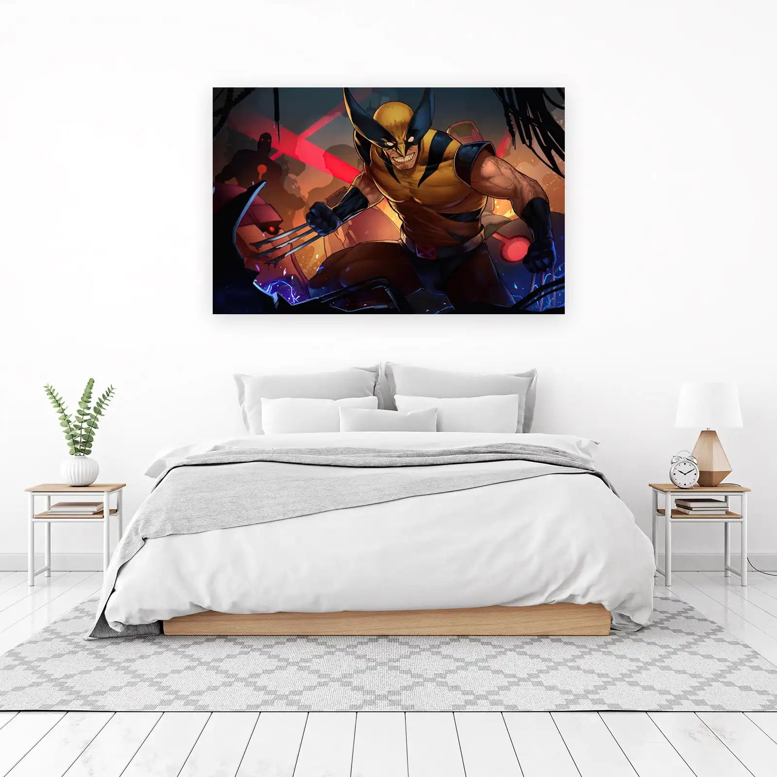 Wolverine vs Sentinels Action Wall Art