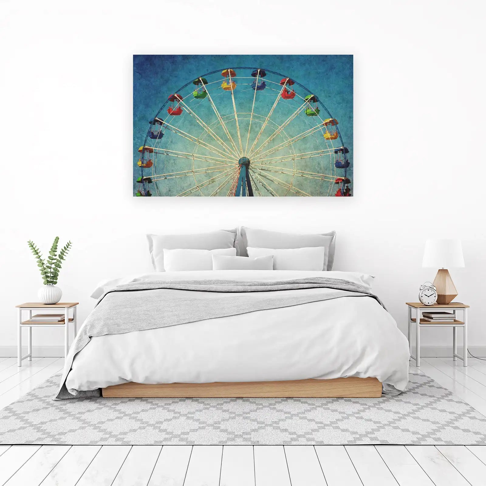 Vintage Carnival Ferris Wheel Wall Art