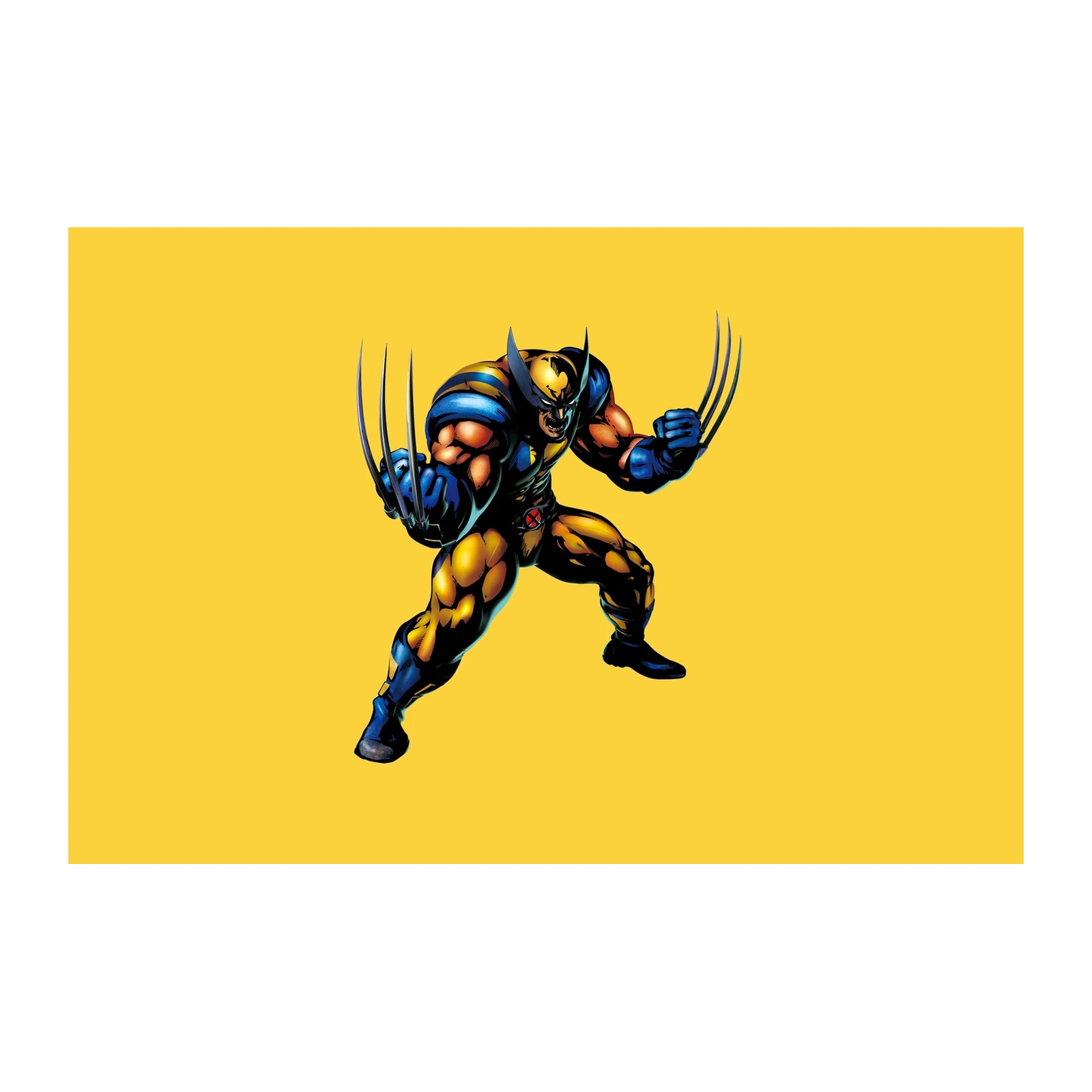 Dynamic Wolverine Attack Wall Art