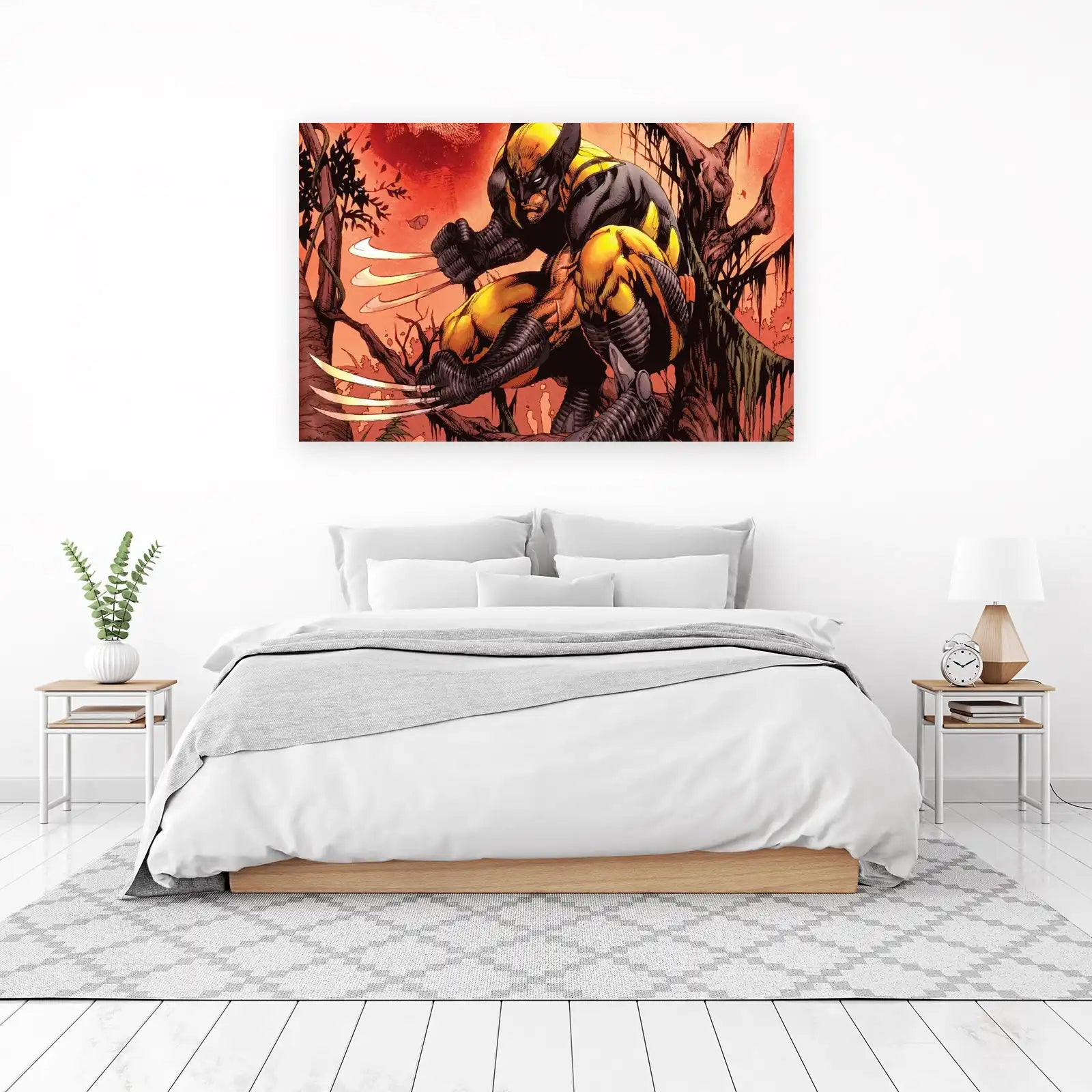 Ferocious Wolverine Attack Wall Art