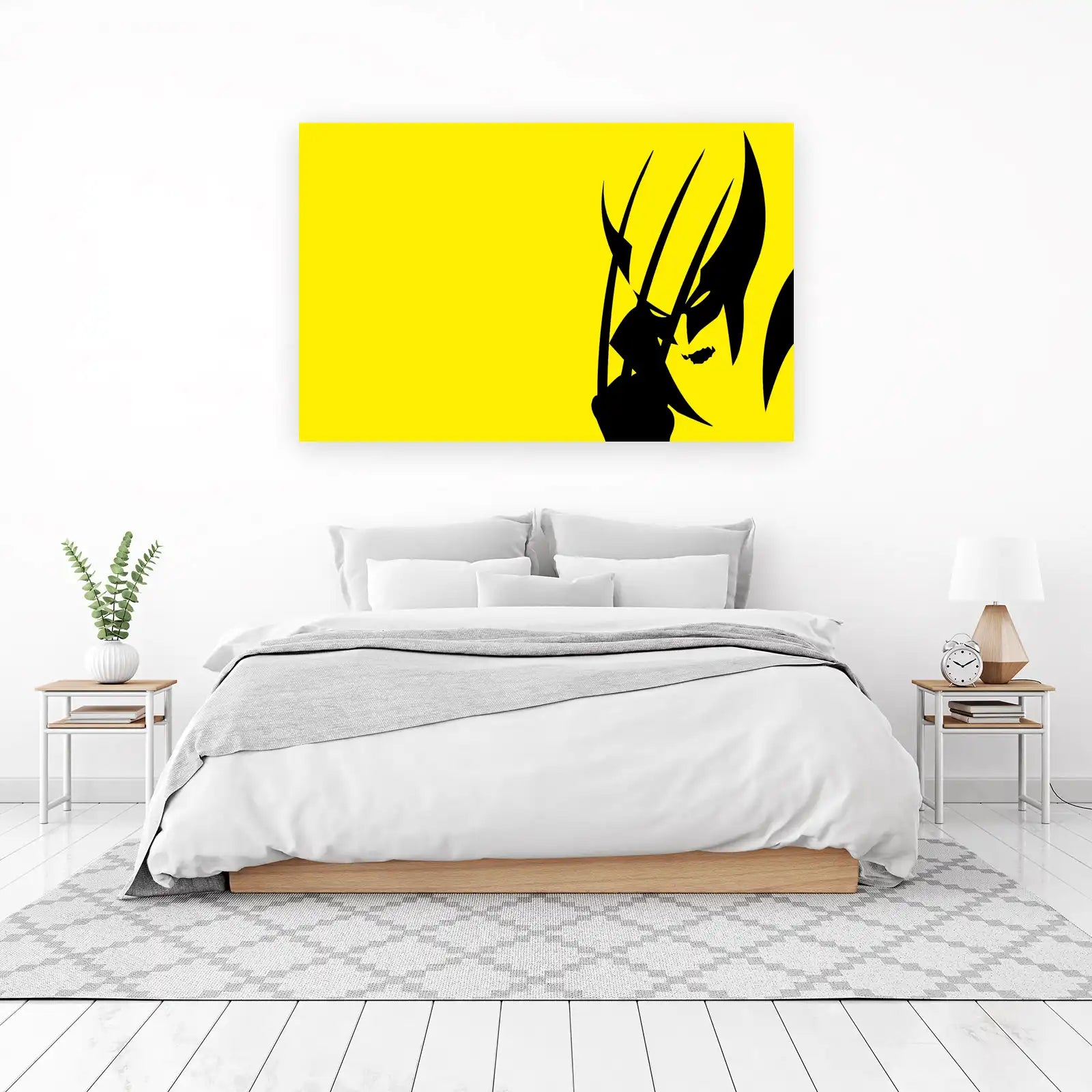 Bold Wolverine Minimalist Yellow Wall Art