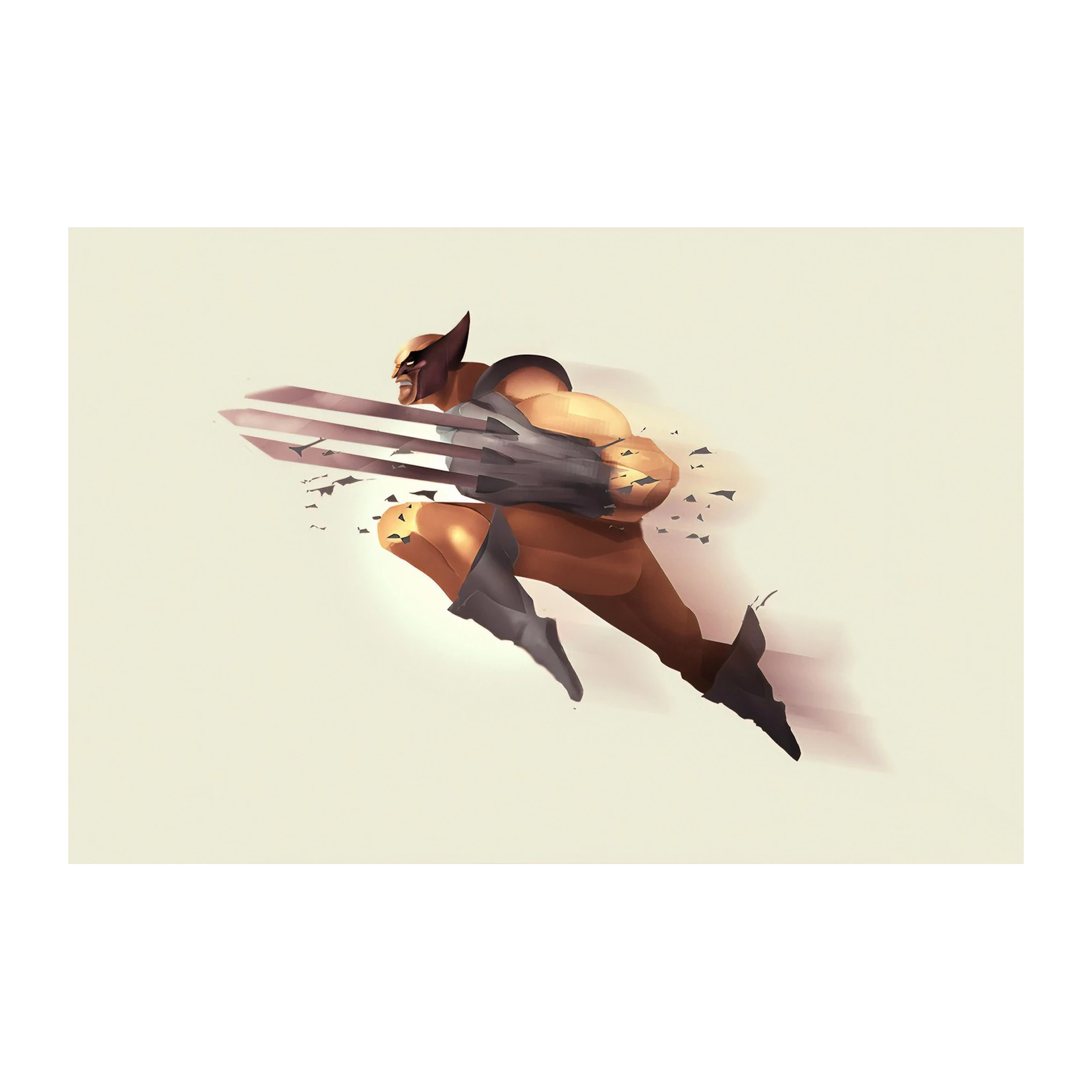 Dynamic Wolverine Action Wall Art