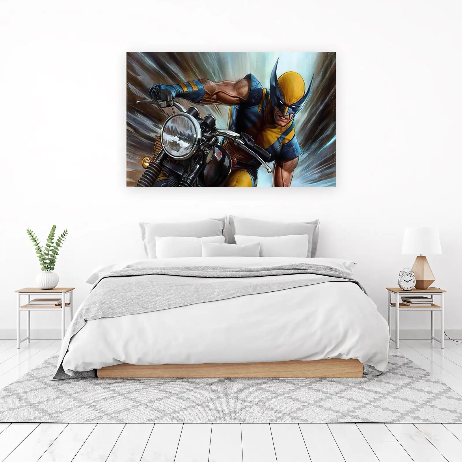 Wolverine Motorcycle Action Wall Art