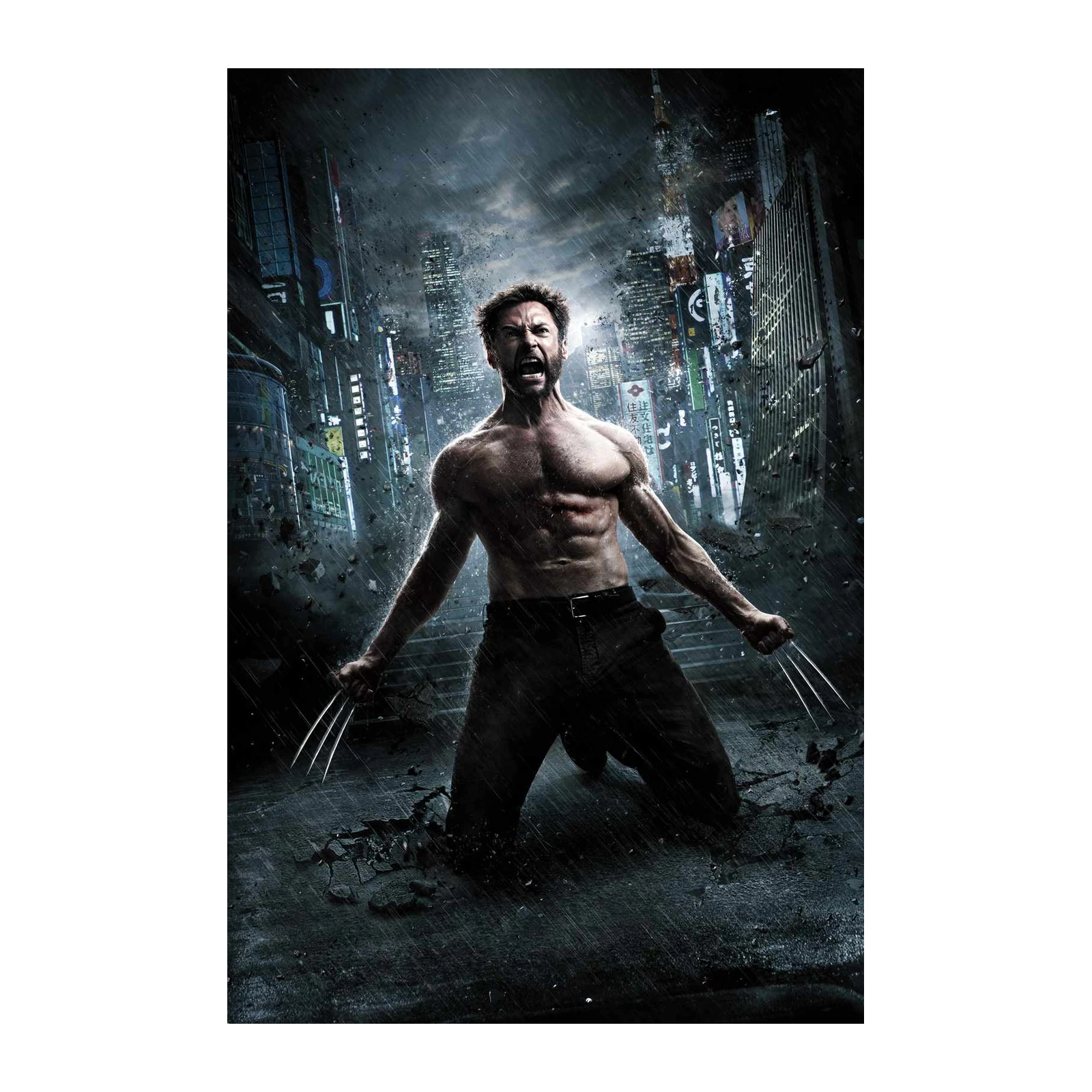 Wolverine Roaring in Tokyo Wall Art