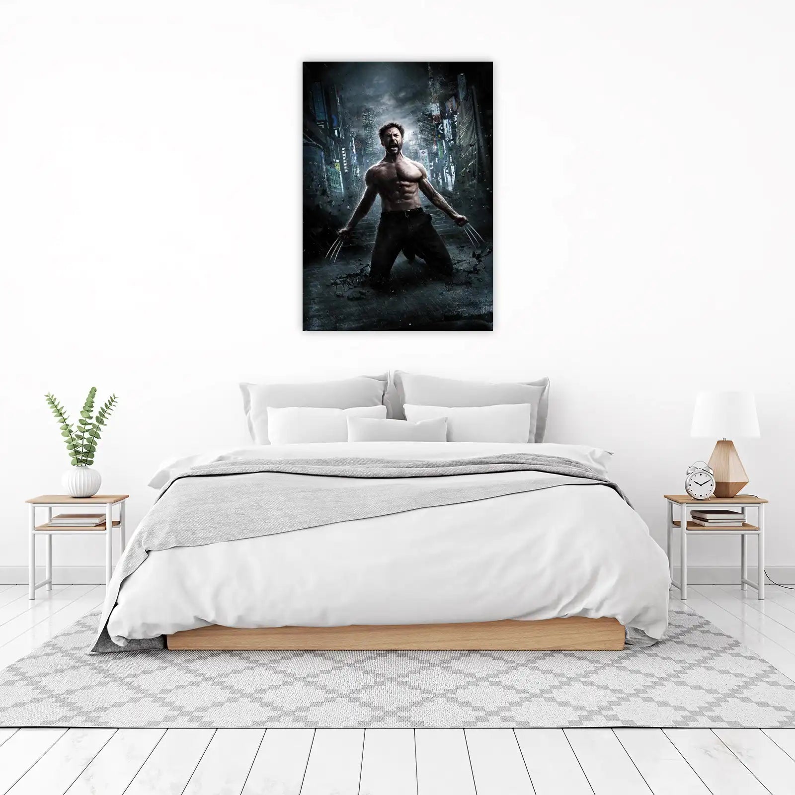 Wolverine Roaring in Tokyo Wall Art