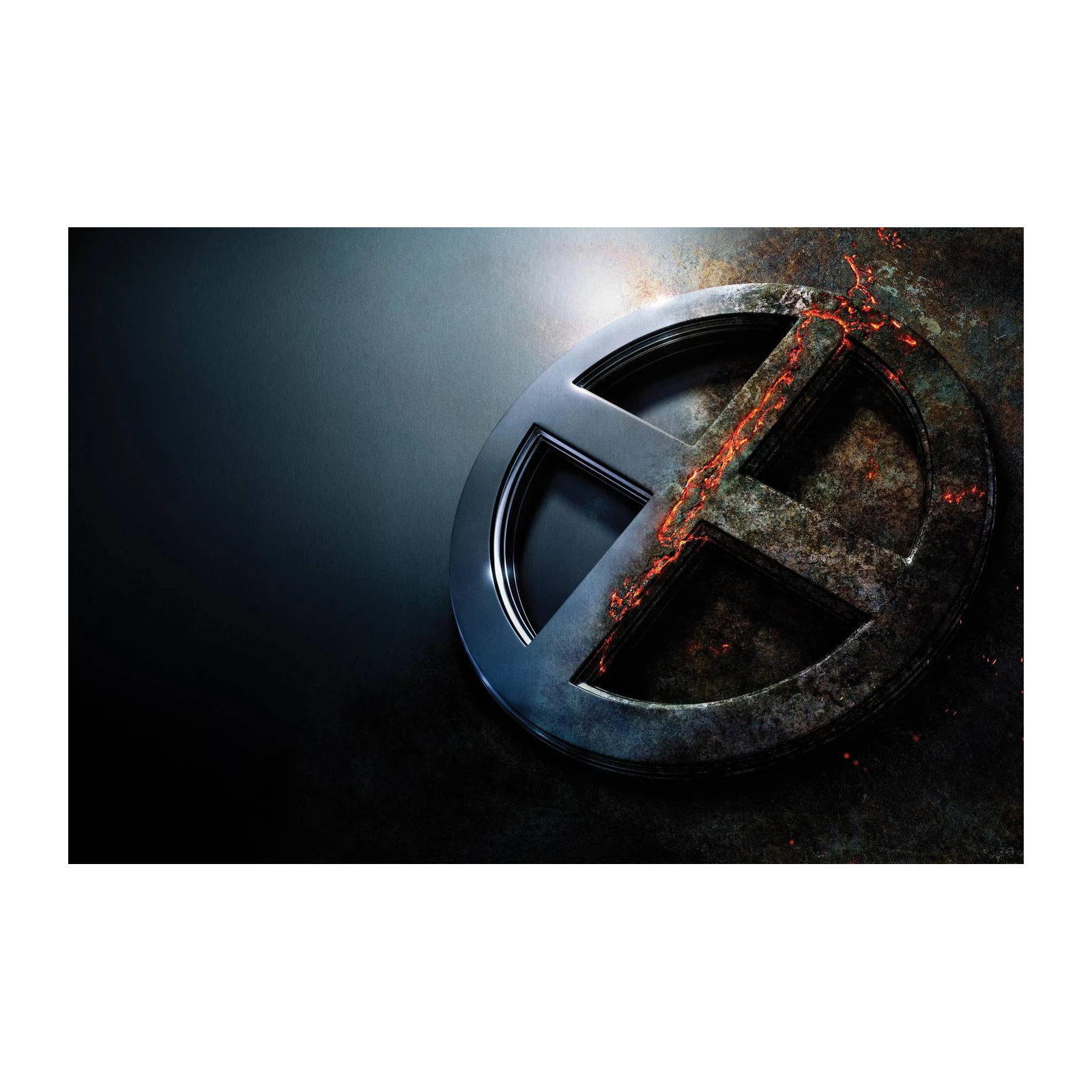 X-Men Fiery Symbol Metal Wall Art