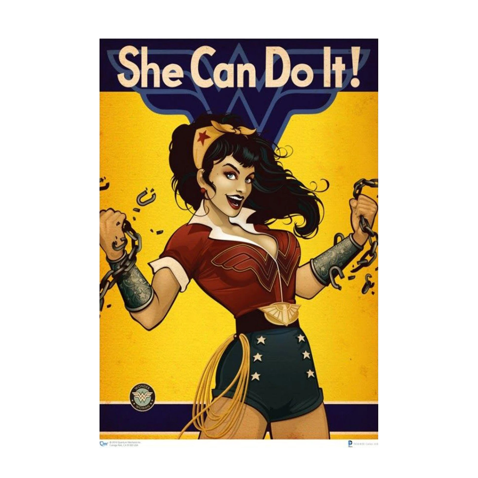 Empowering Wonder Woman "She Can Do It!" Wall Art
