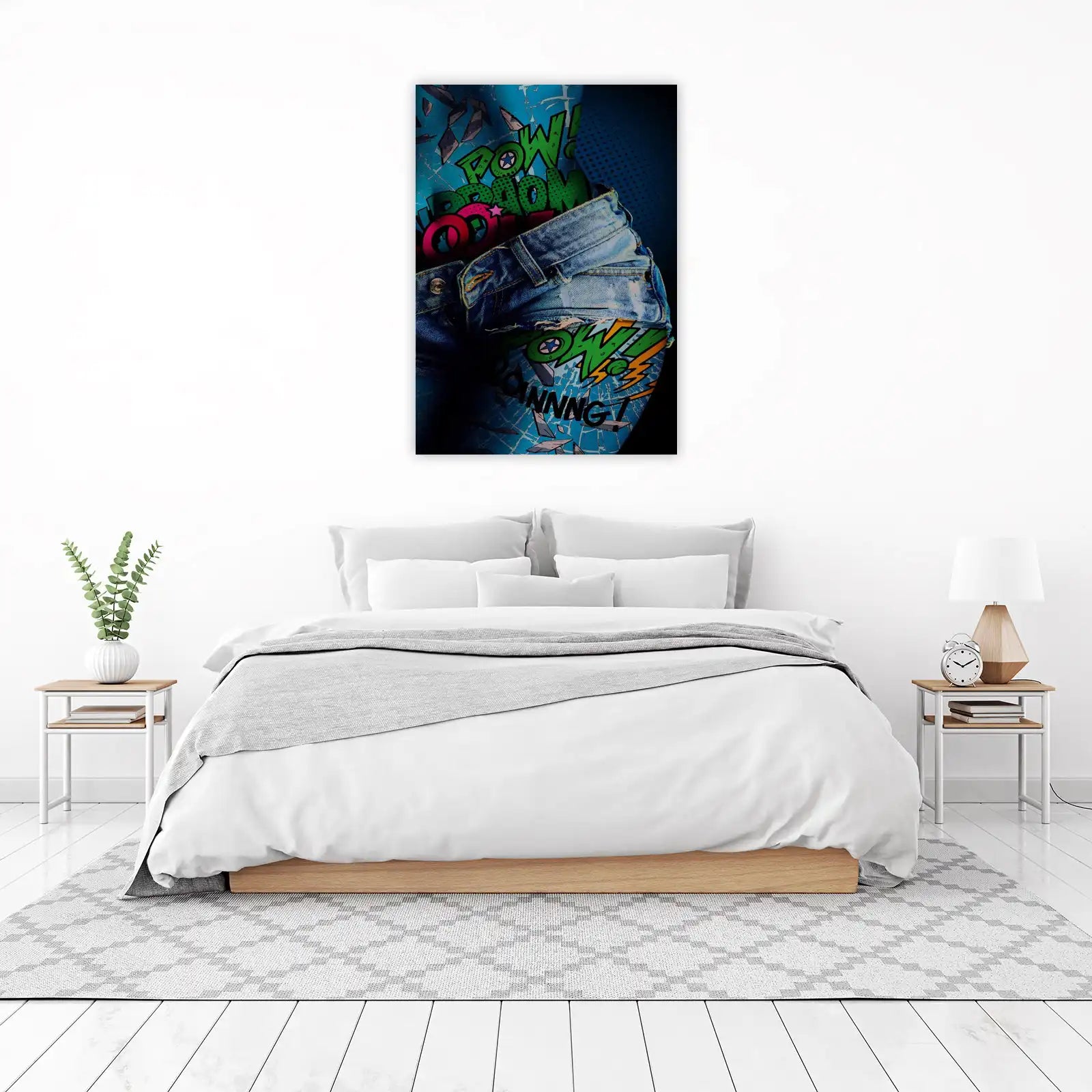 Comic POW! Boom Denim Wall Art Wall Art
