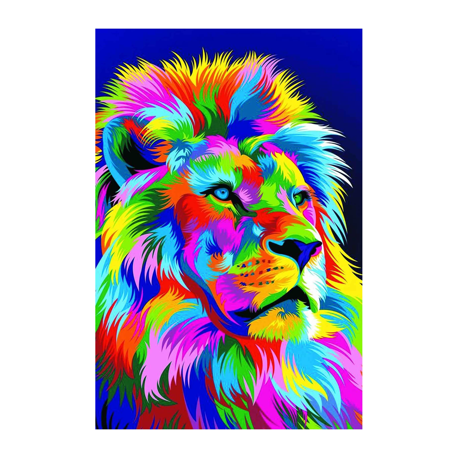 Vibrant Pop Art Lion Wall Art