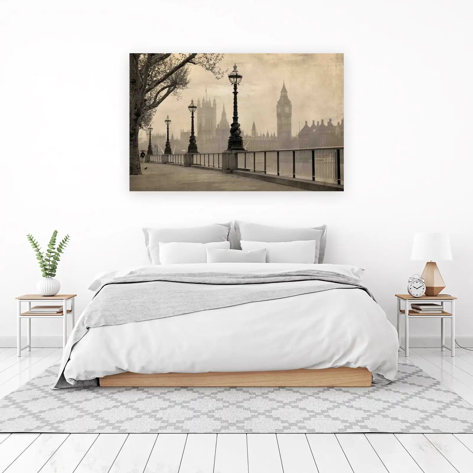 Vintage London Lampposts & Big Ben Wall Art