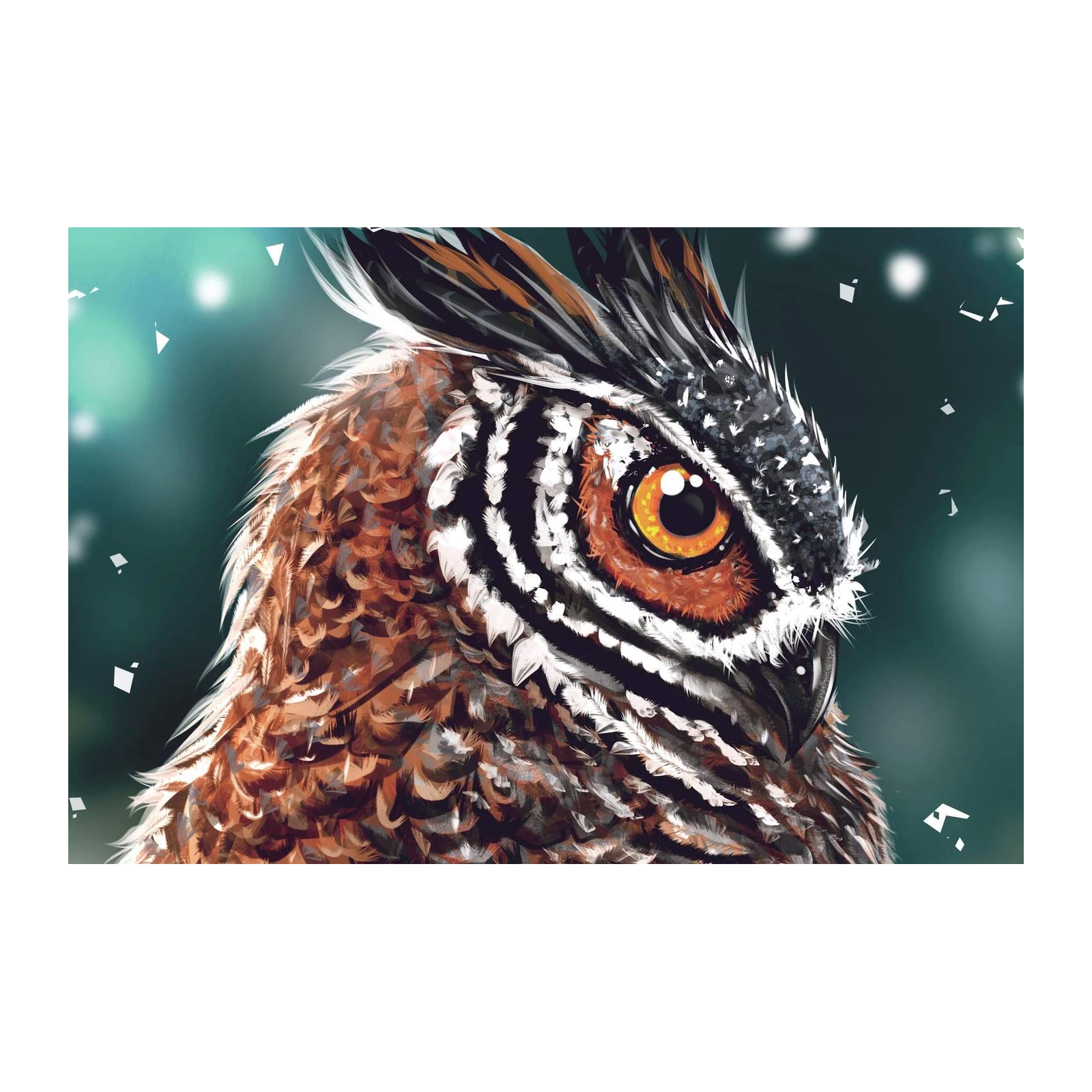 Majestic Owl Eye Portrait Wall Art