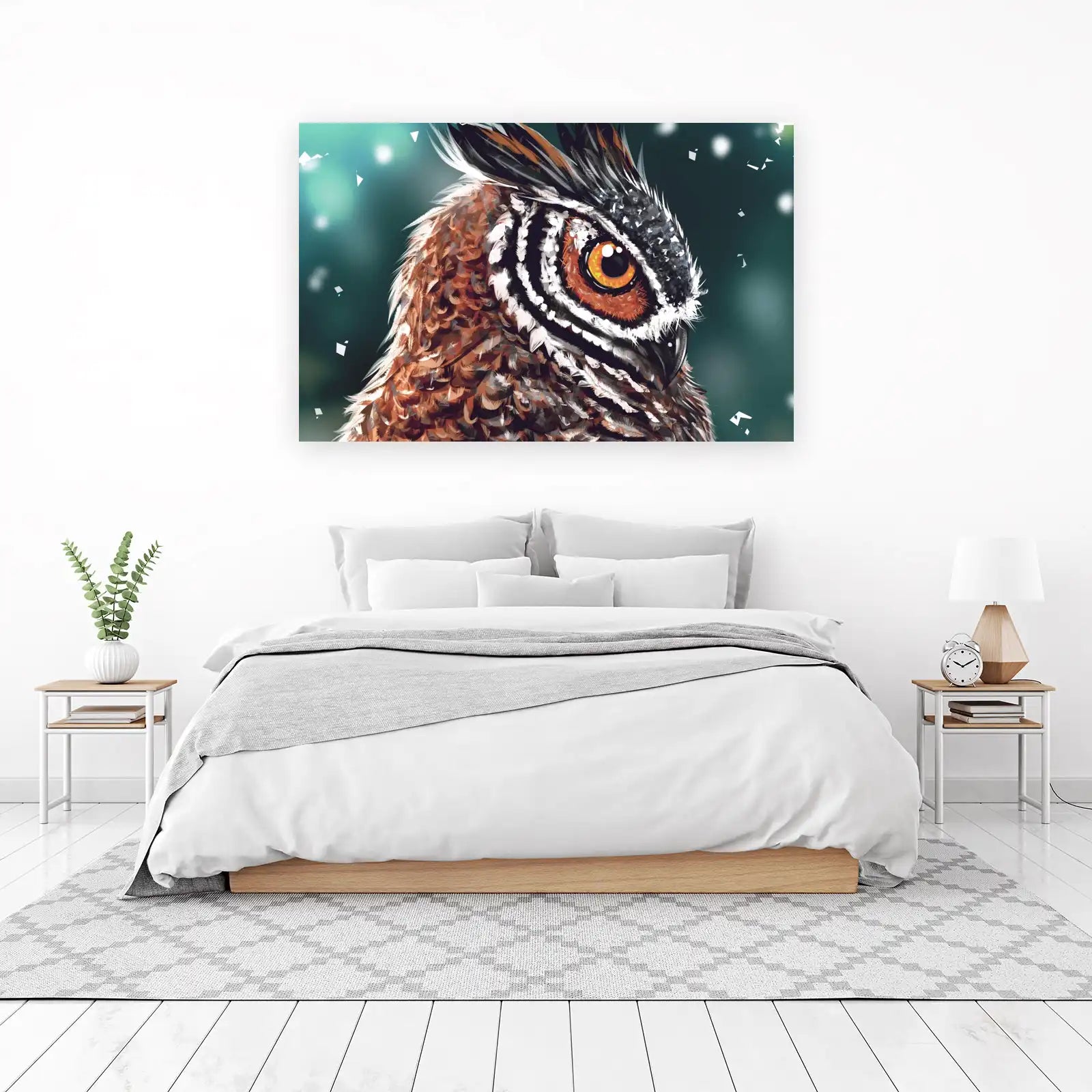 Majestic Owl Eye Portrait Wall Art