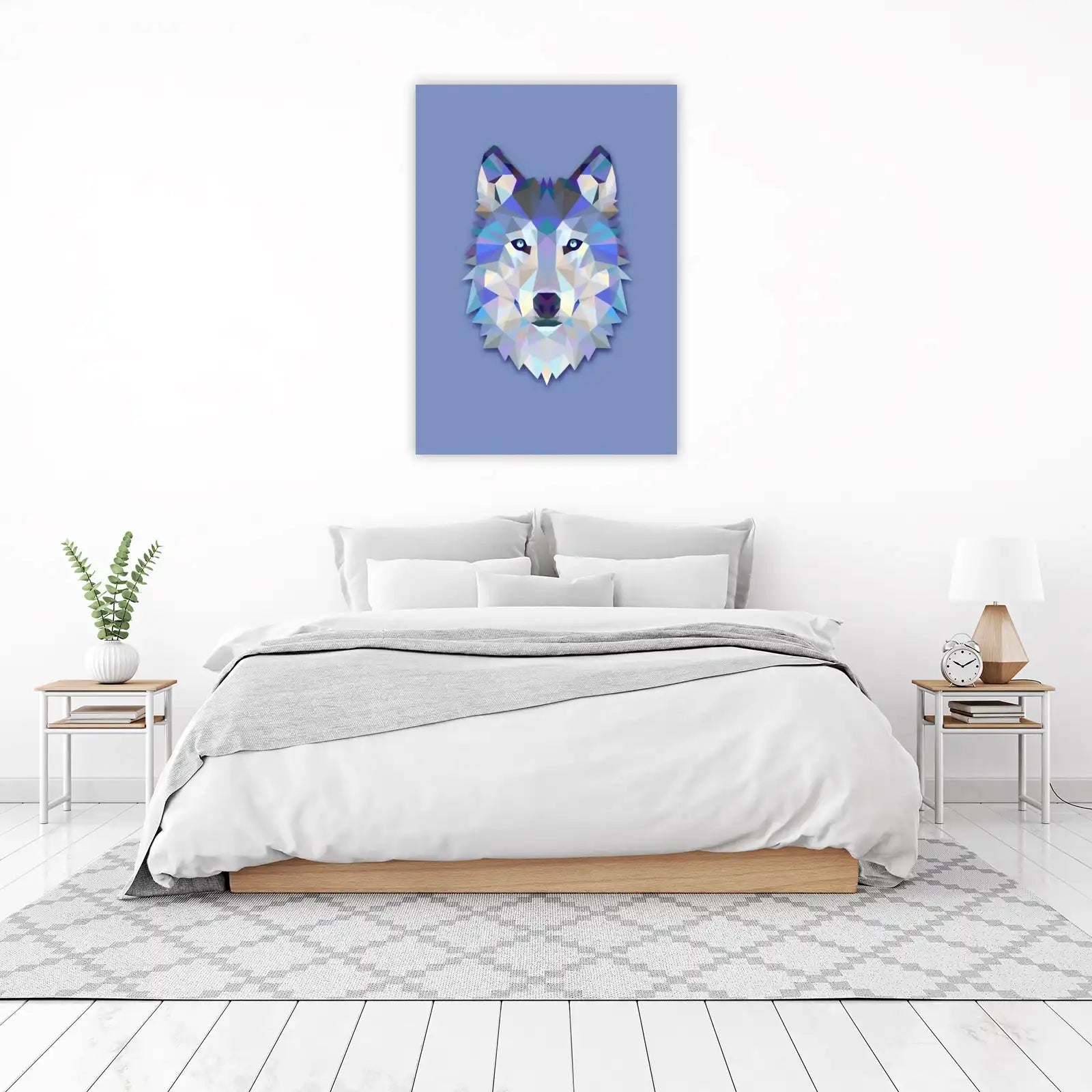 Geometric Wolf Arctic Majesty Wall Art